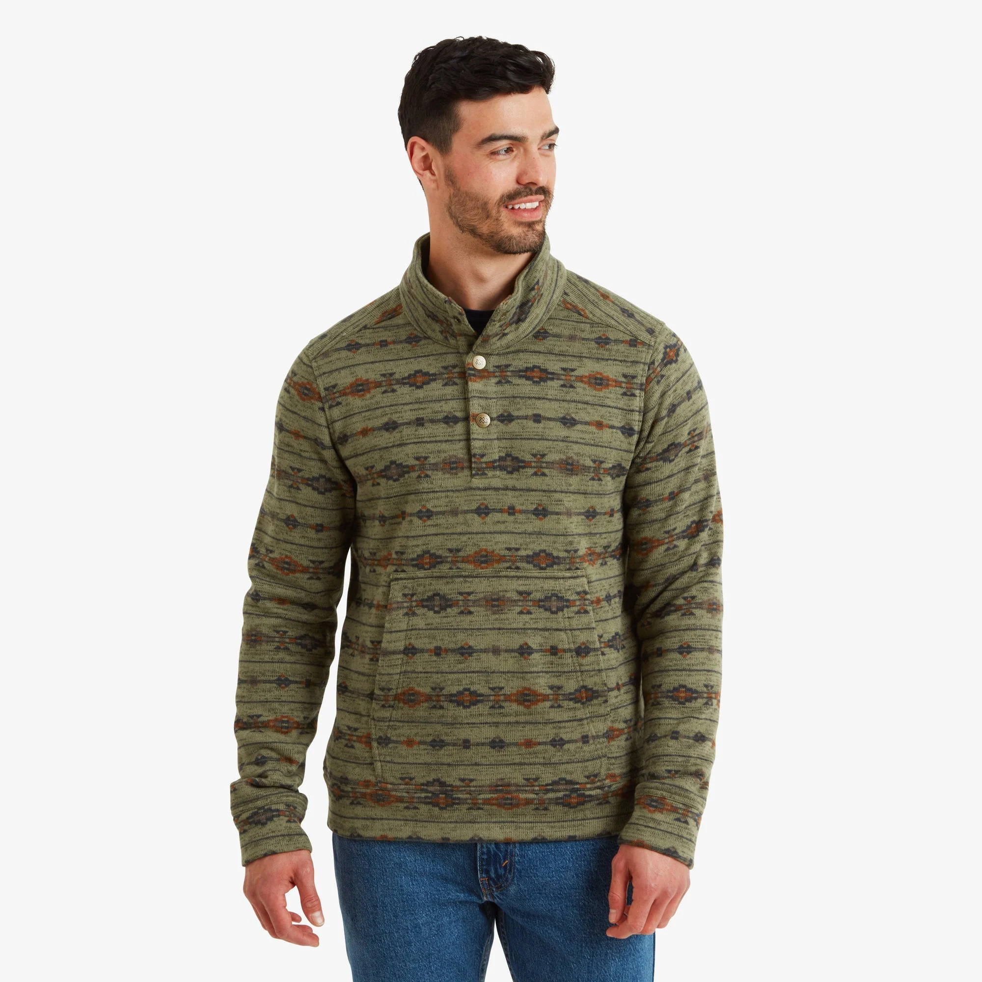 Bhutan Pullover - Evergreen Stripe - Image 2