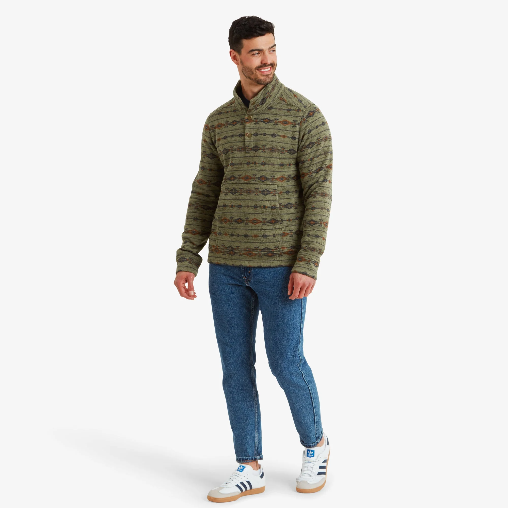 Bhutan Pullover - Evergreen Stripe - Image 3