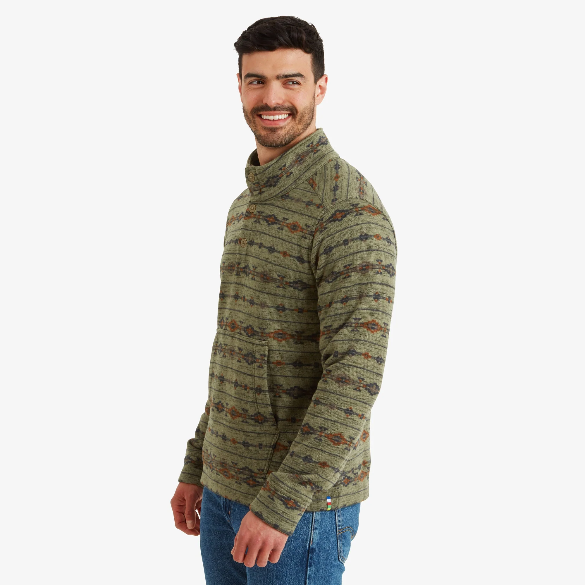 Bhutan Pullover - Evergreen Stripe - Image 4