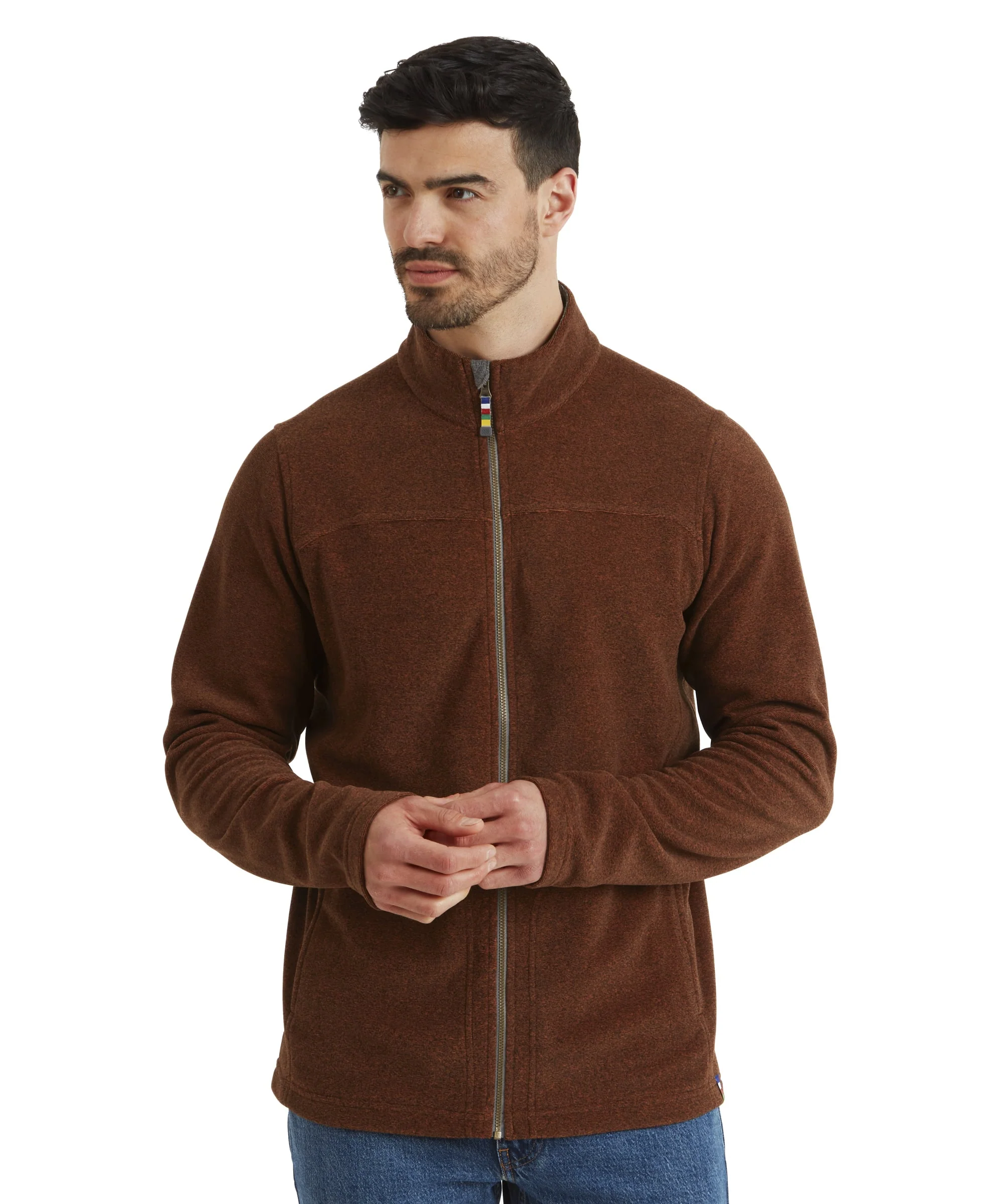 Rolpa Eco Fleece Jacket - Dark Rust - Image 2