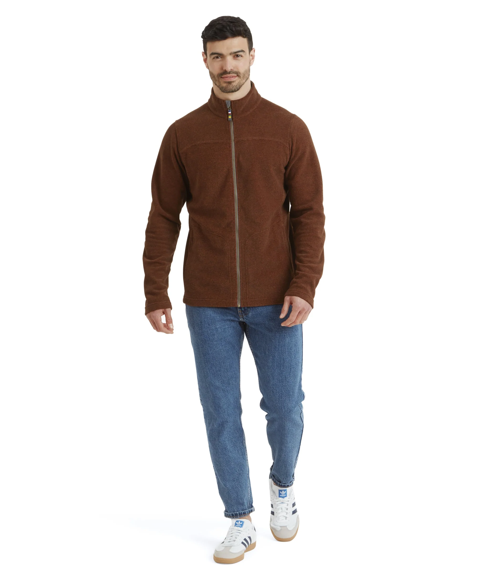Rolpa Eco Fleece Jacket - Dark Rust - Image 3