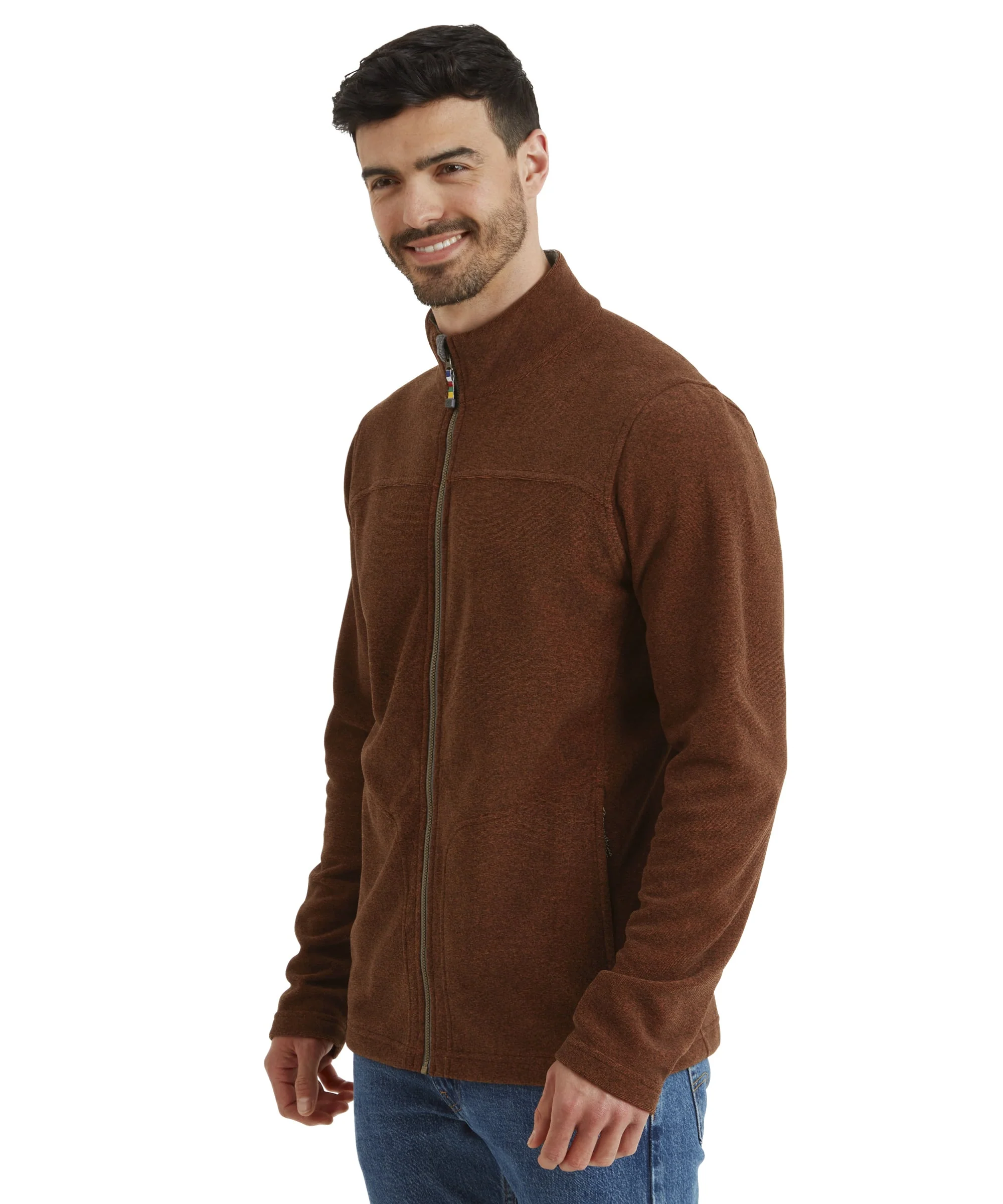 Rolpa Eco Fleece Jacket - Dark Rust - Image 4