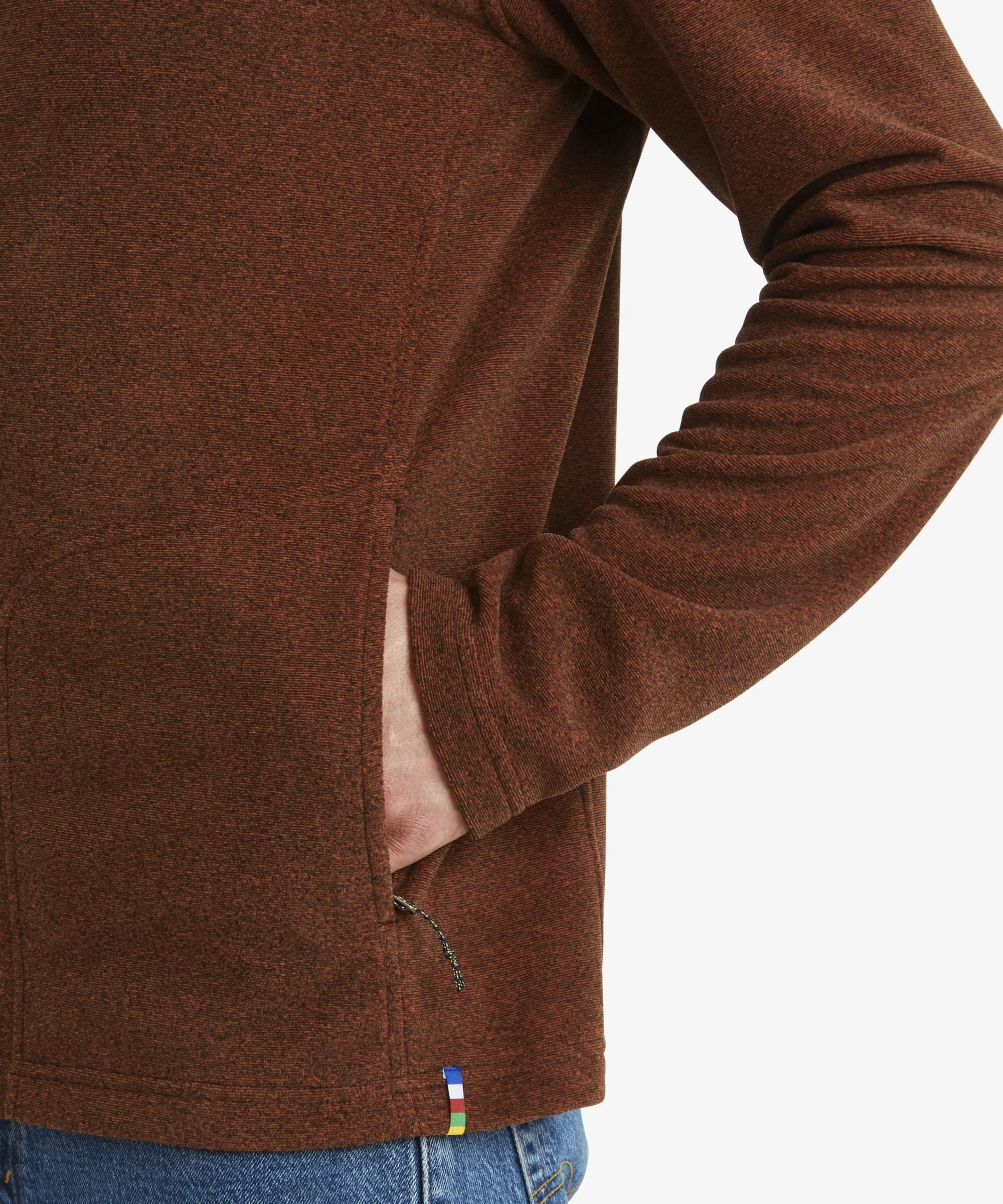 Rolpa Eco Fleece Jacket - Dark Rust - Image 6