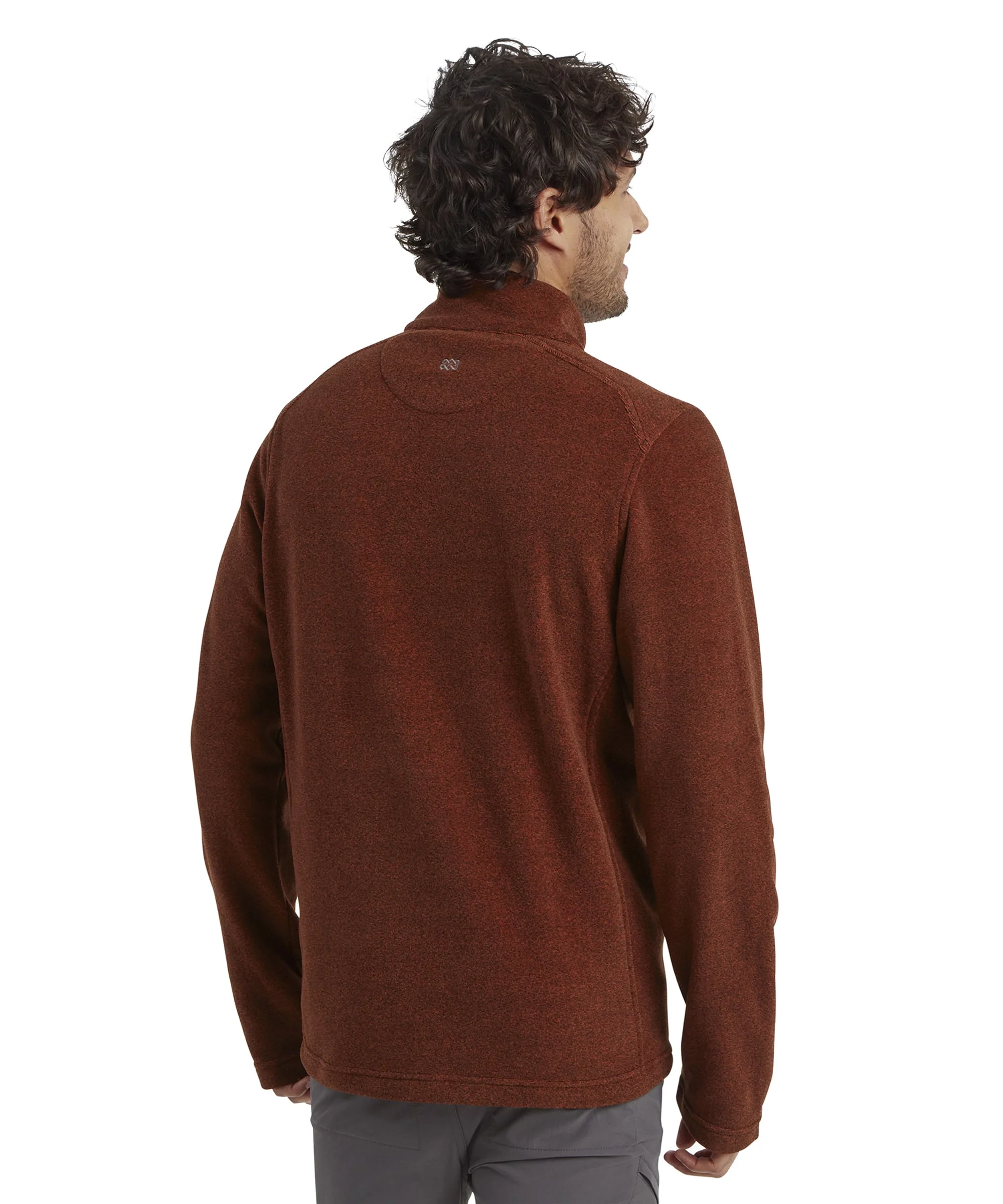 Rolpa Eco Quarter Zip Fleece - Dark Rust - Image 5
