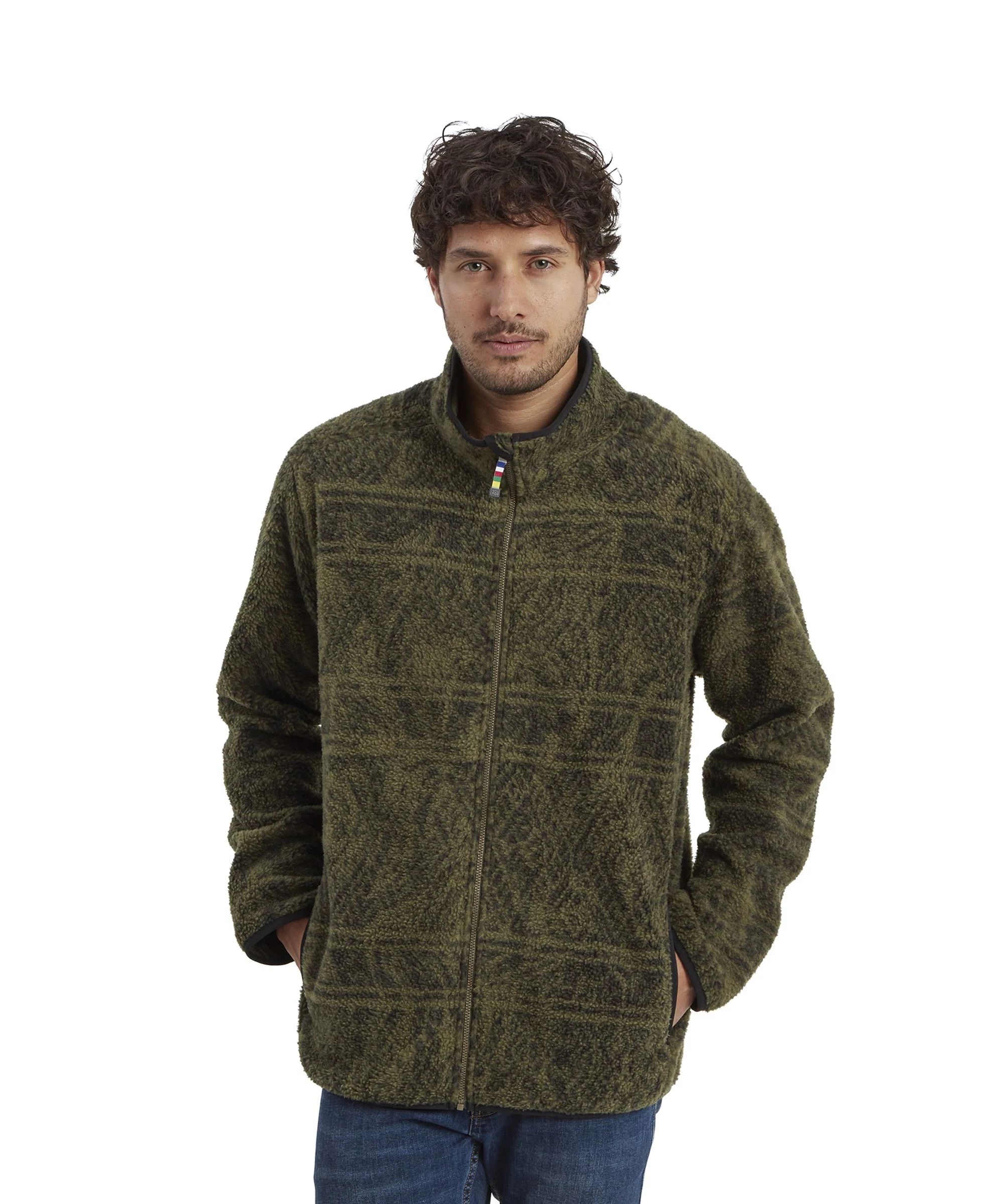 Uddesya Sherpa Fleece Jacket - Evergreen Topo - Image 2