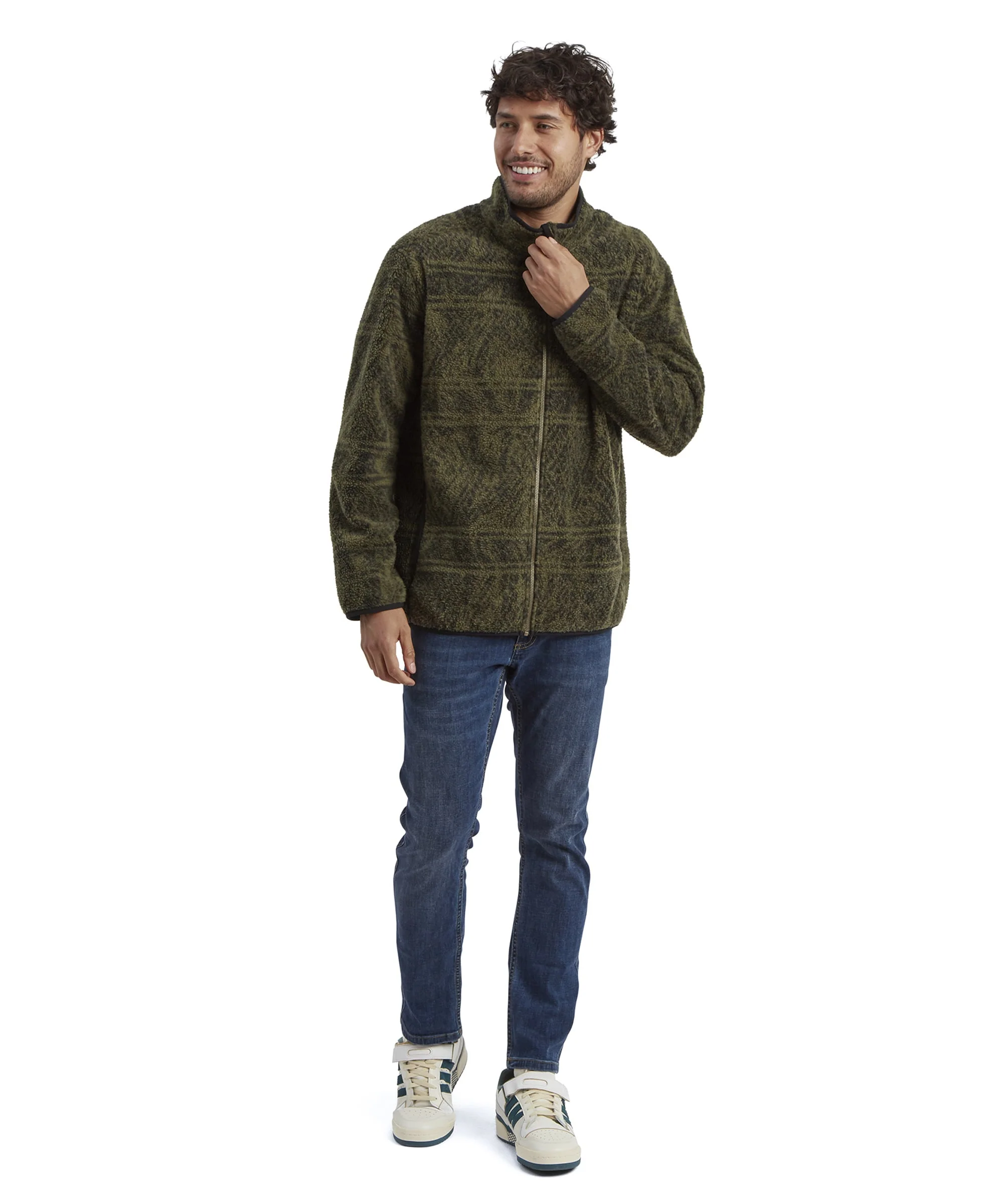 Uddesya Sherpa Fleece Jacket - Evergreen Topo - Image 3