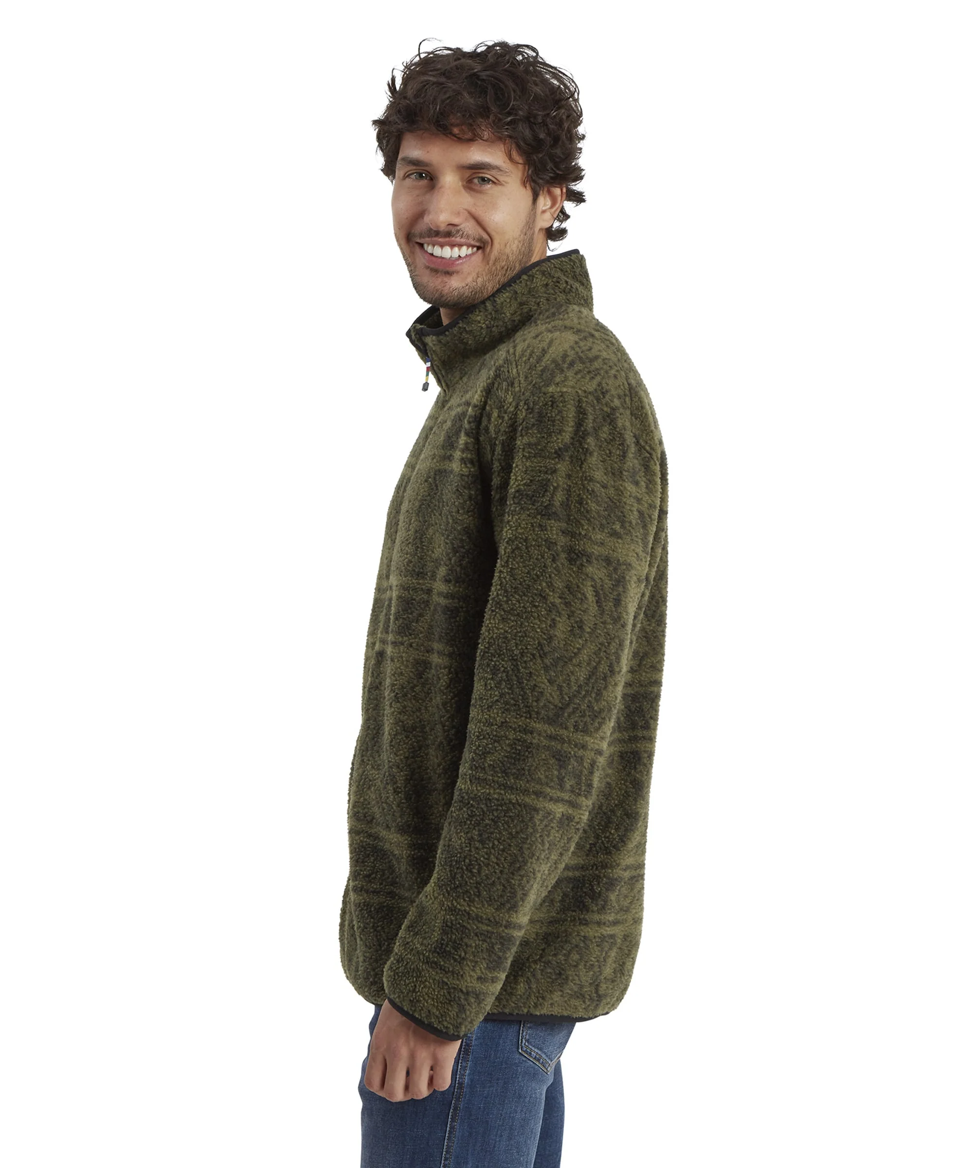 Uddesya Sherpa Fleece Jacket - Evergreen Topo - Image 4