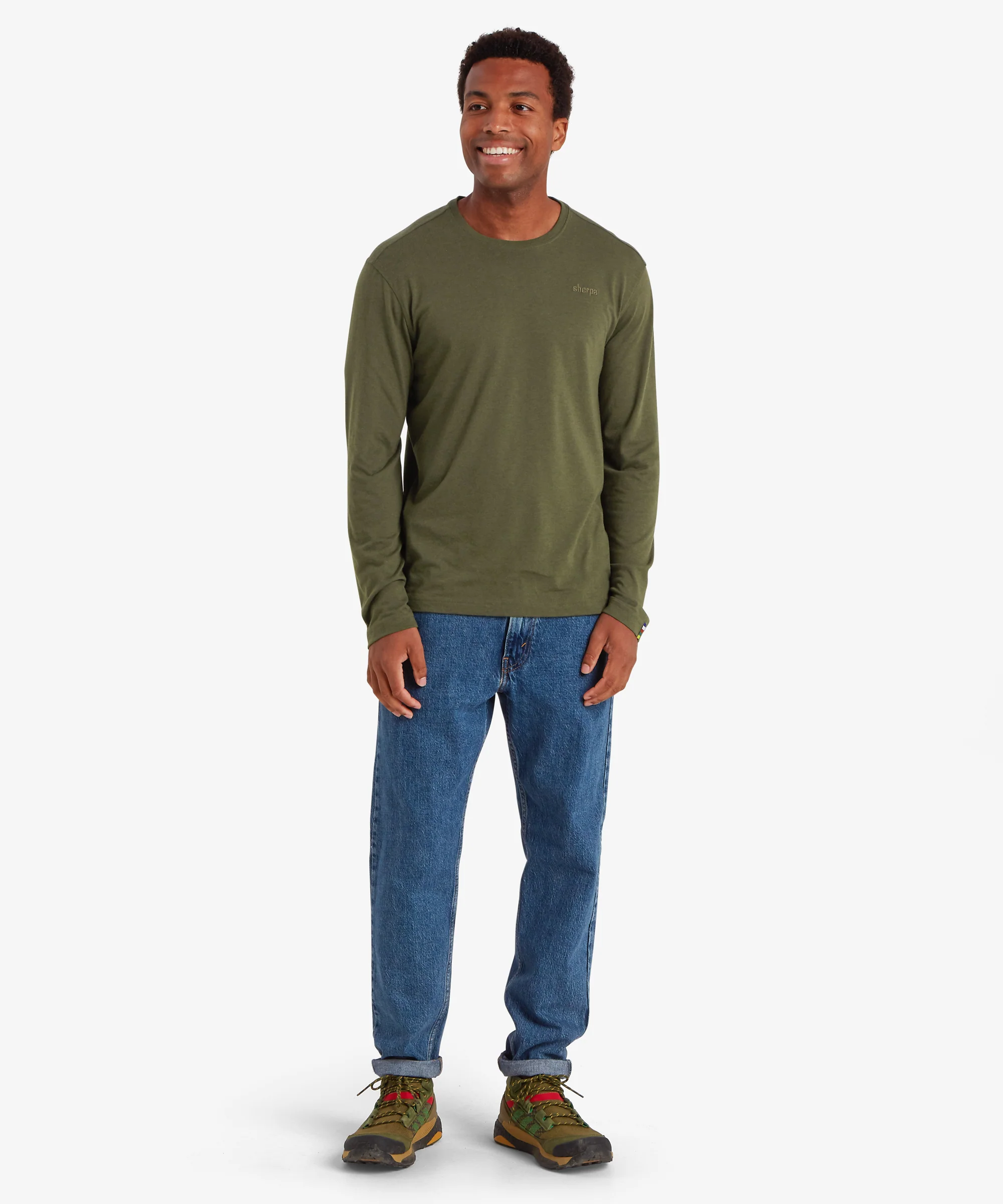 Bali Long Sleeve Crew - Evergreen - Image 3