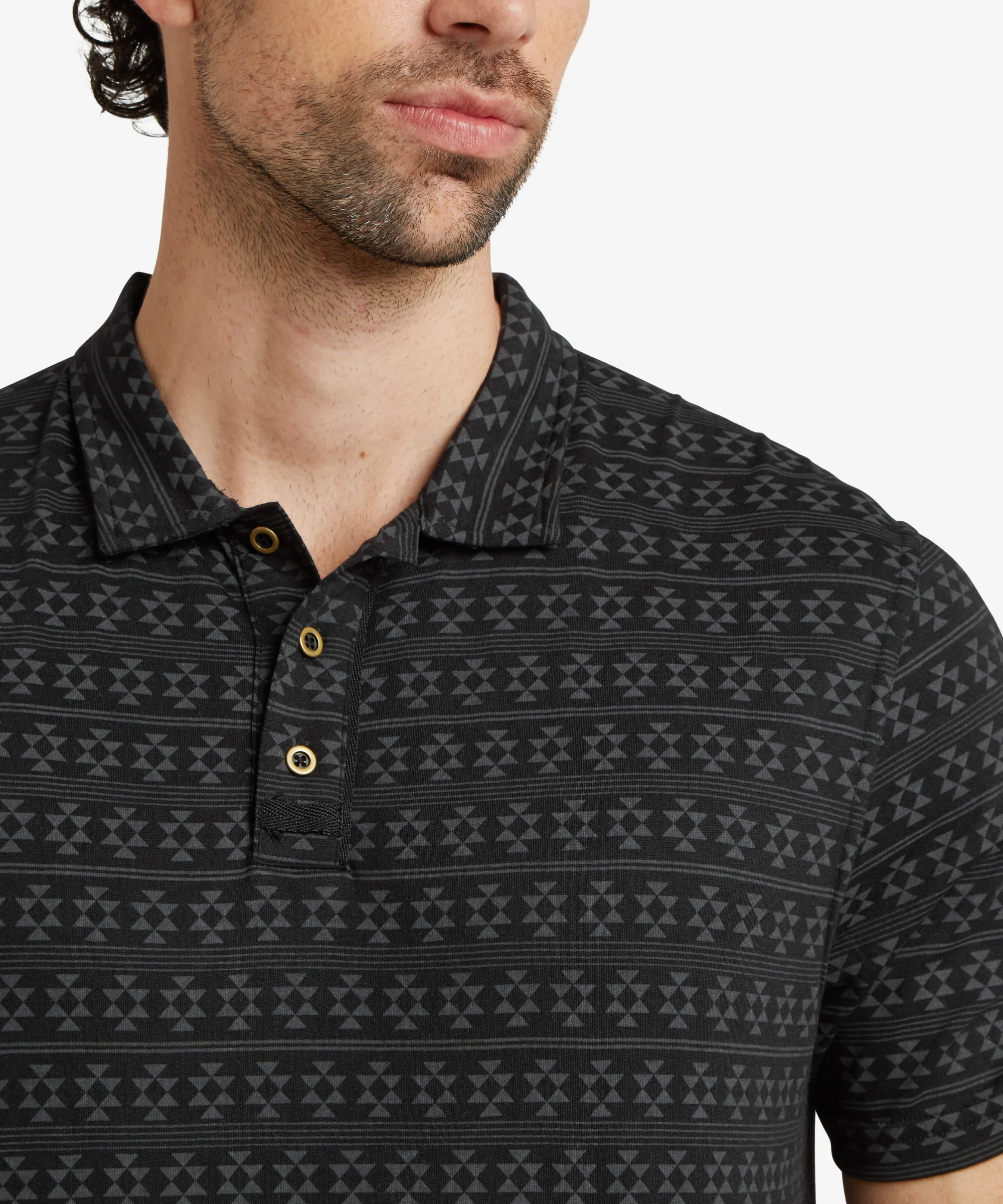 Bali Polo Shirt - Black Prayer Wheel - Image 6
