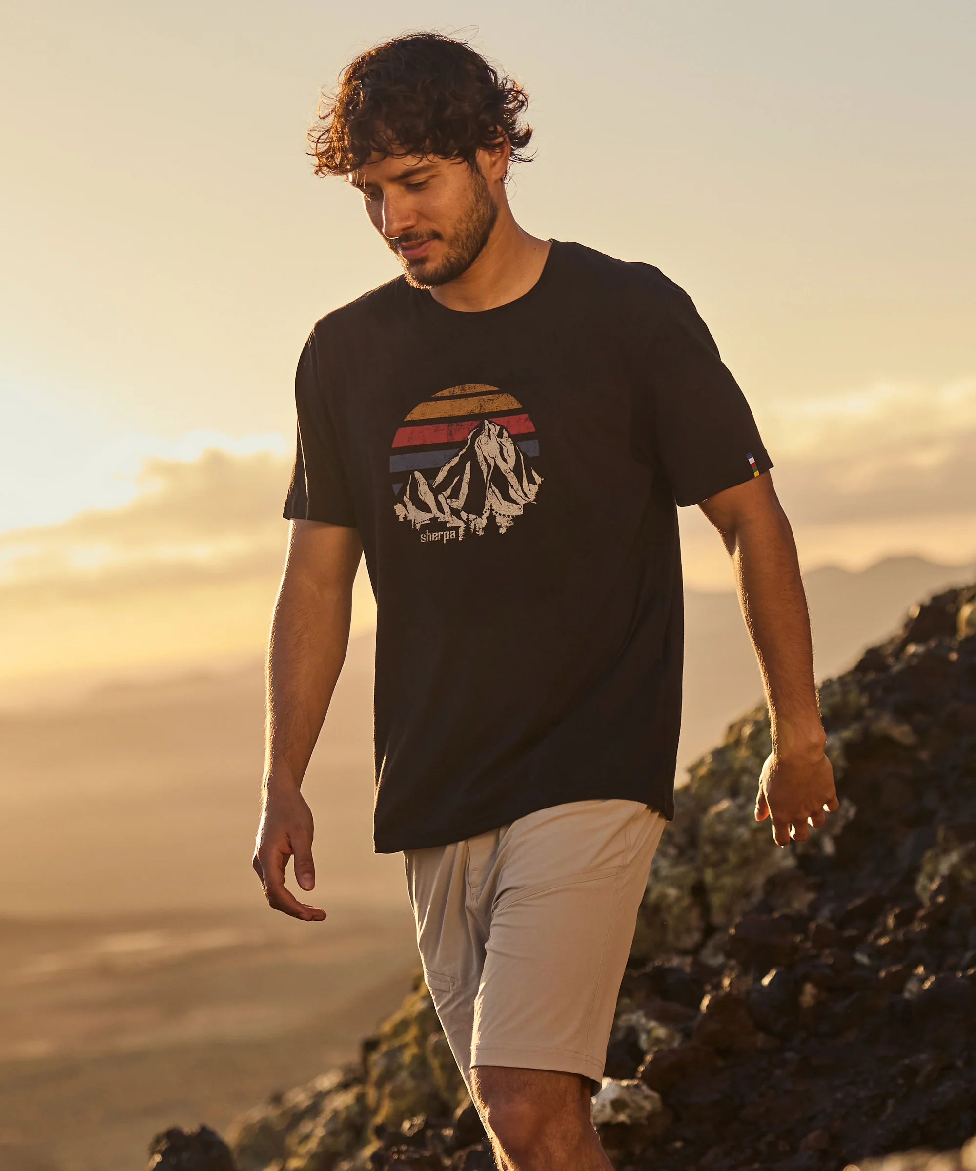 Bali Retro Sunset T-Shirt - Black - Image 3