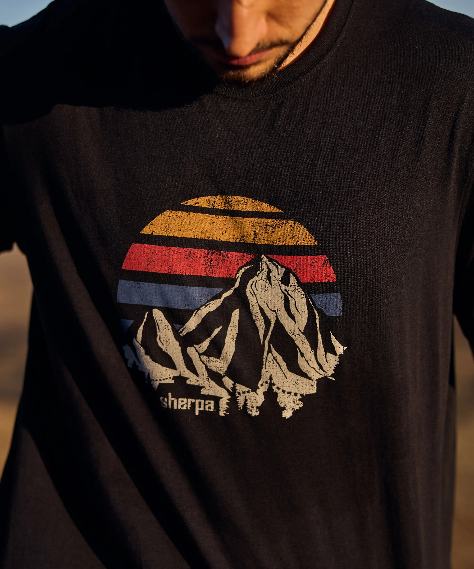 Bali Retro Sunset T-Shirt - Black - Image 4