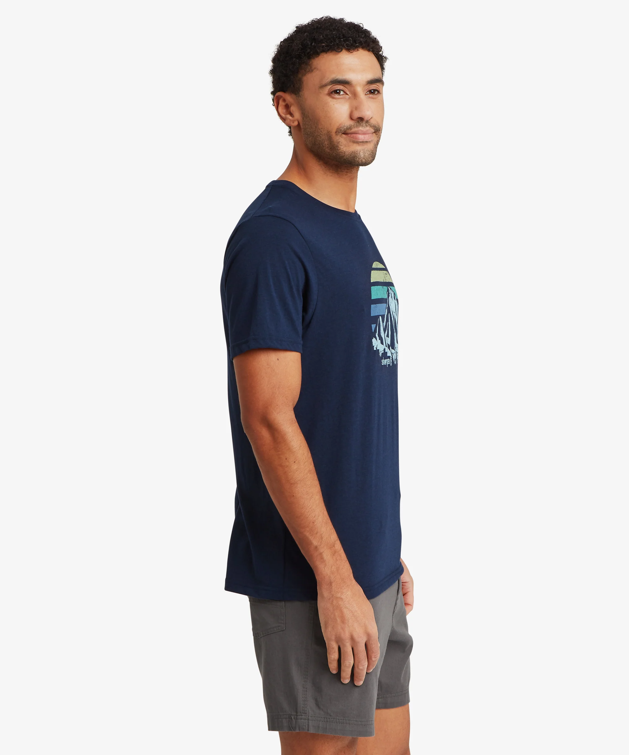 Bali Retro Sunset T-Shirt - Rathee Blue - Image 4
