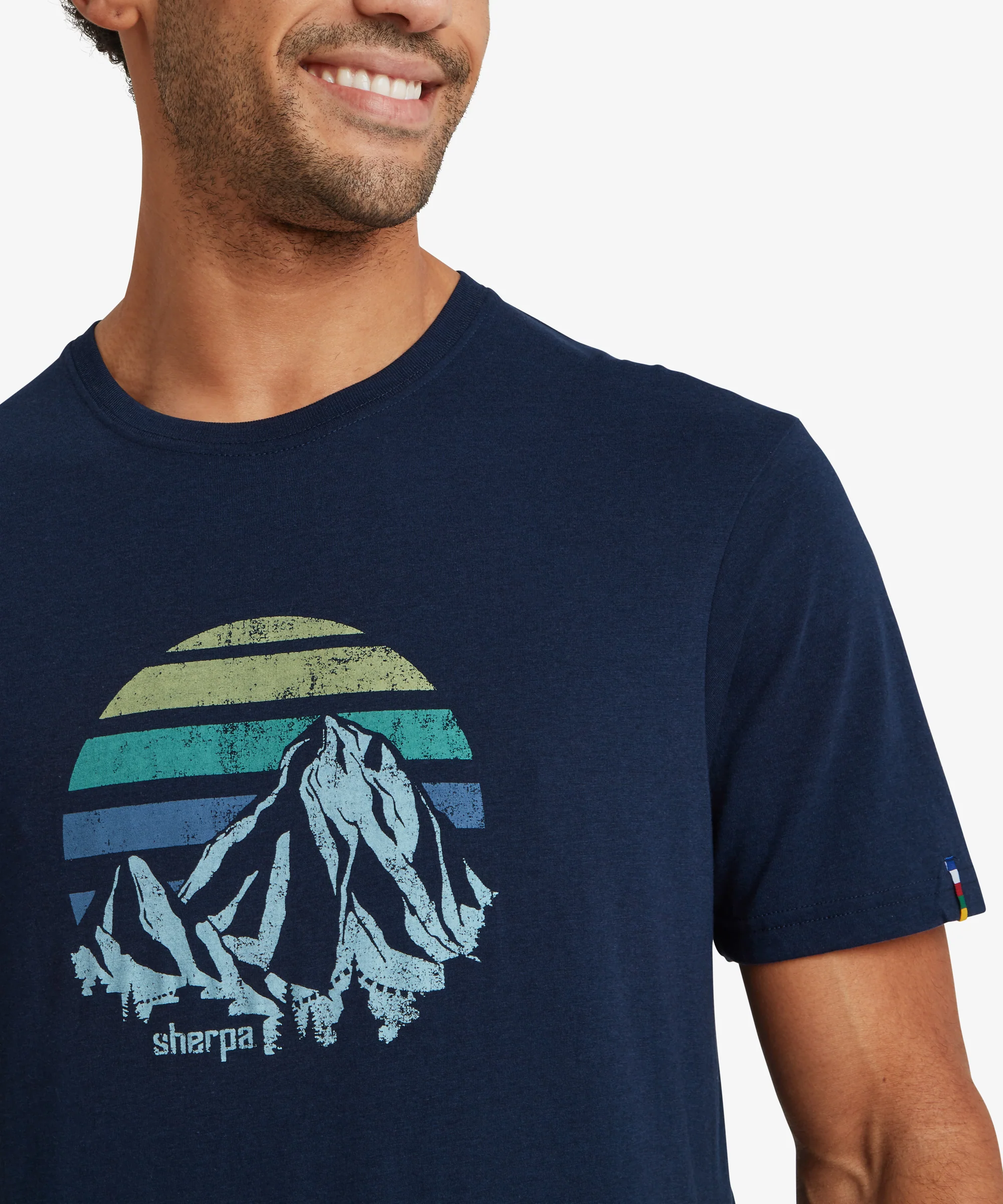 Bali Retro Sunset T-Shirt - Rathee Blue - Image 6
