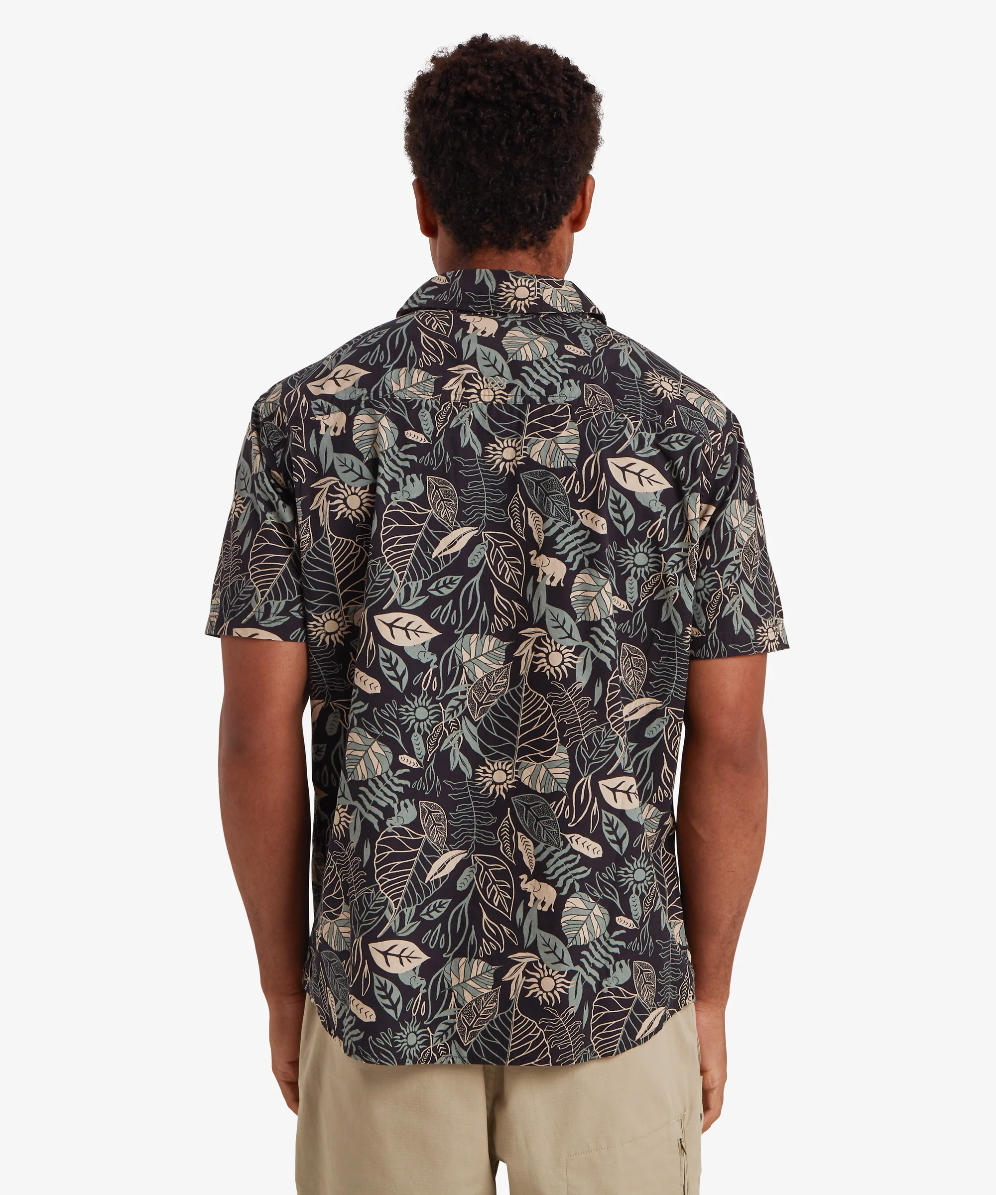 Balun Short Sleeve Shirt - Black Tropical - Image 8