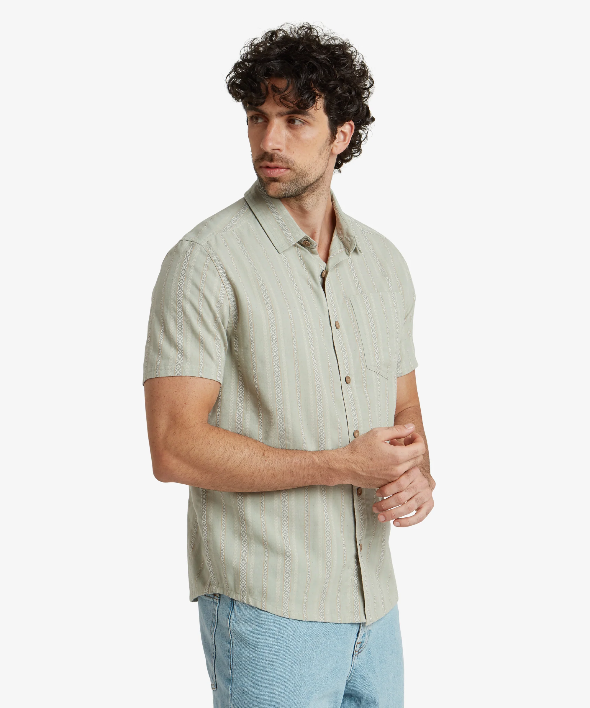 Belbari Short Sleeve Shirt - Celery - Image 4