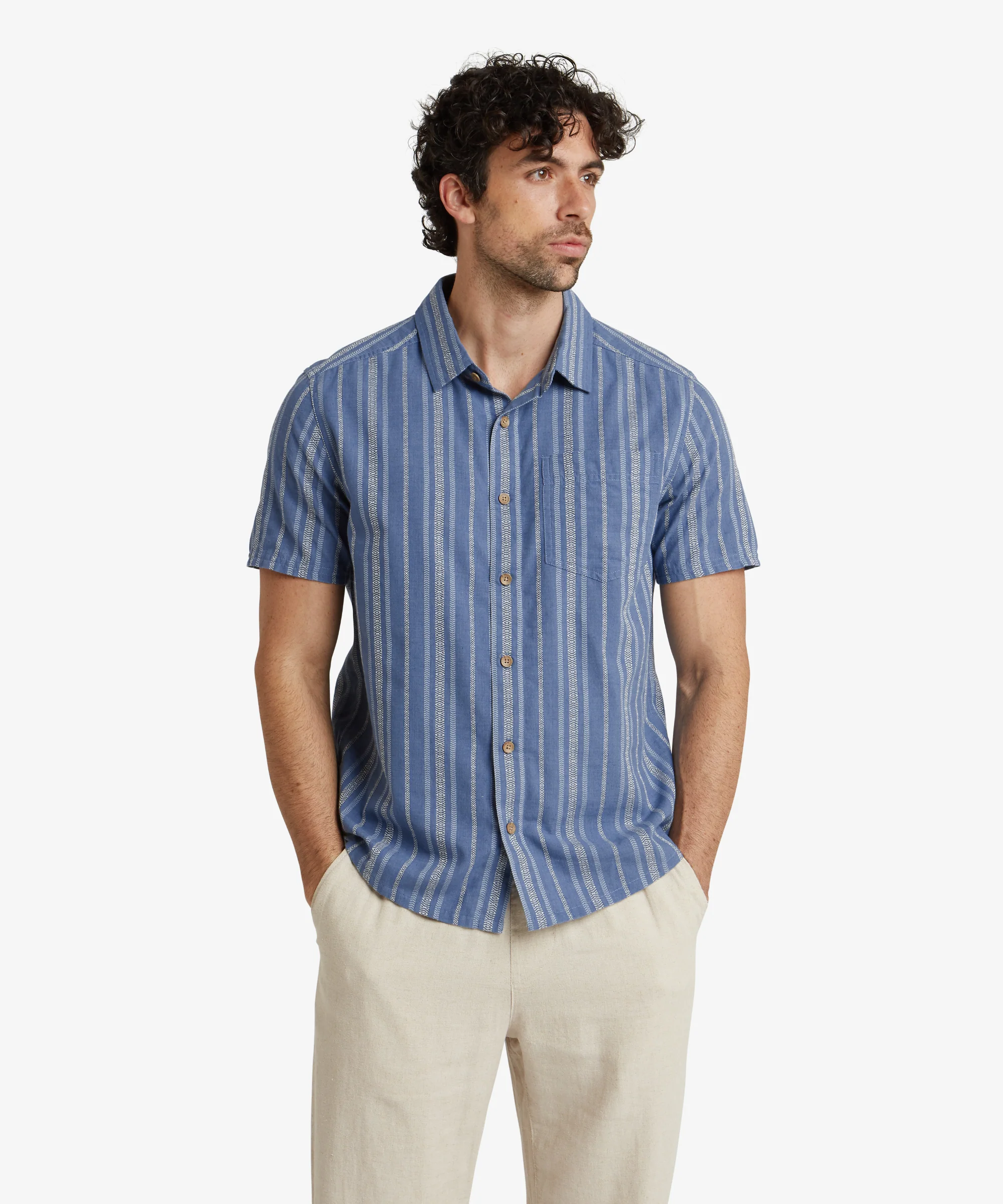 Belbari Short Sleeve Shirt - Seaport Blue - Image 6
