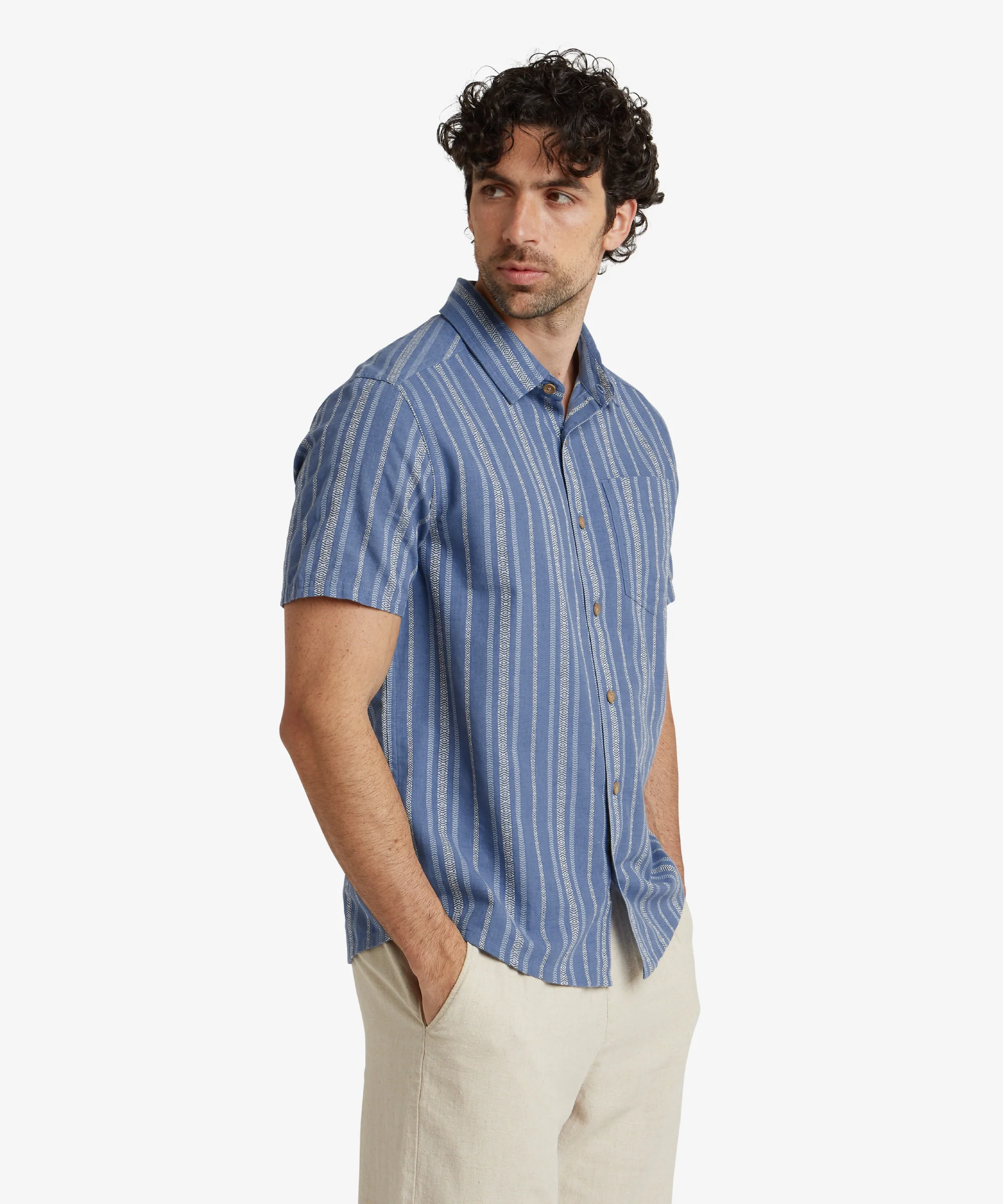 Belbari Short Sleeve Shirt - Seaport Blue - Image 8