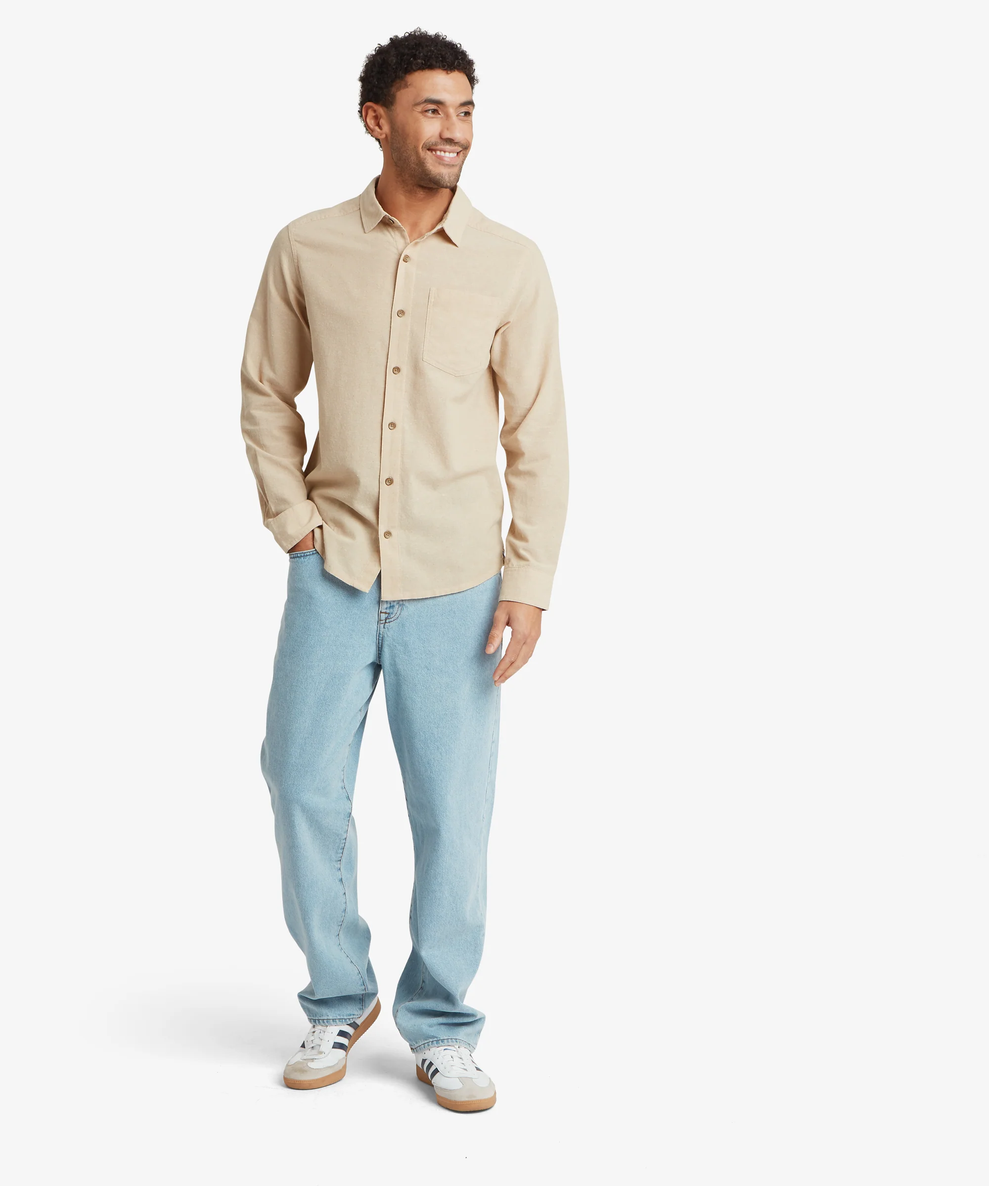 Daha Long Sleeve Shirt - Bardiya Sand - Image 3