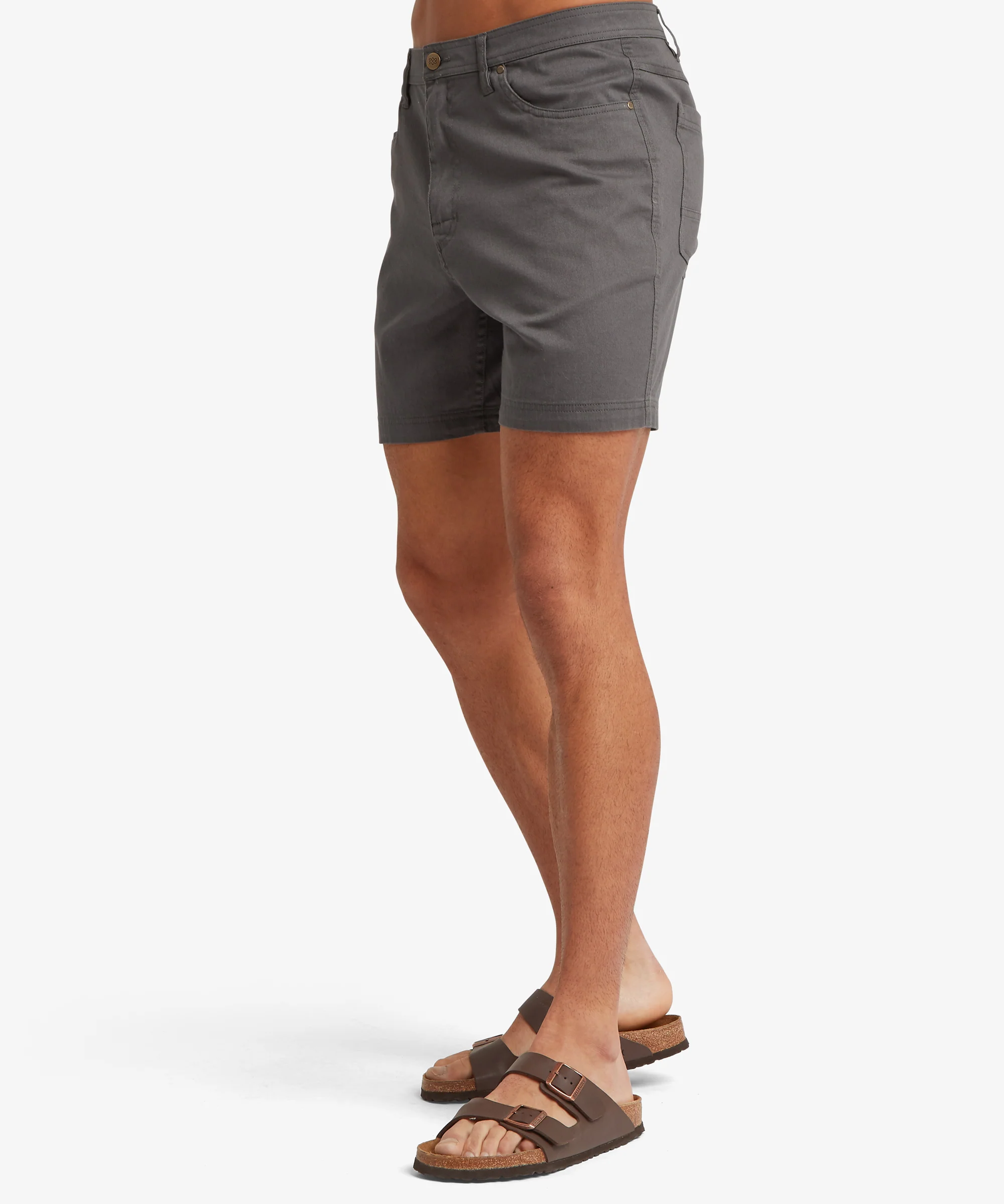 Dando 5 Pocket Short - Kharani Grey - Image 4