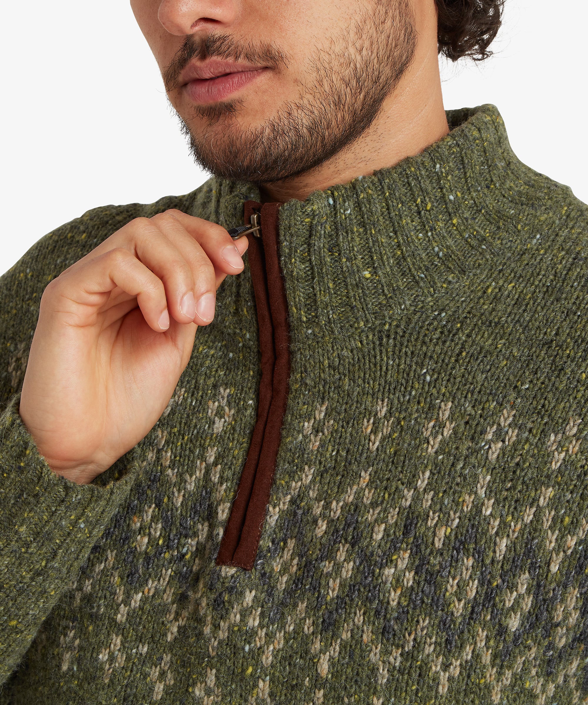 Dumji Quarter Zip Sweater - Evergreen - Image 6