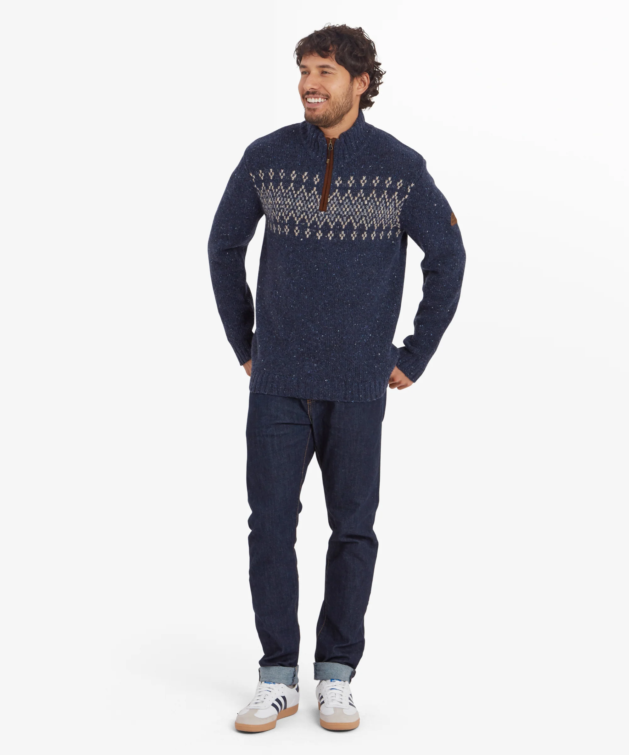 Dumji Quarter Zip Sweater - Rathee Blue - Image 3