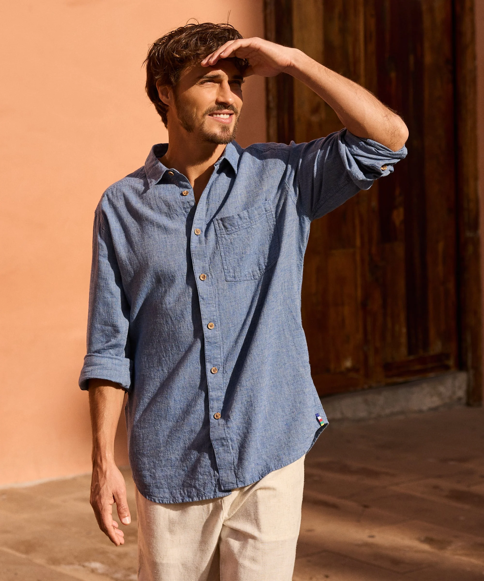 Habba Long Sleeve Shirt - Seaport Blue - Image 2