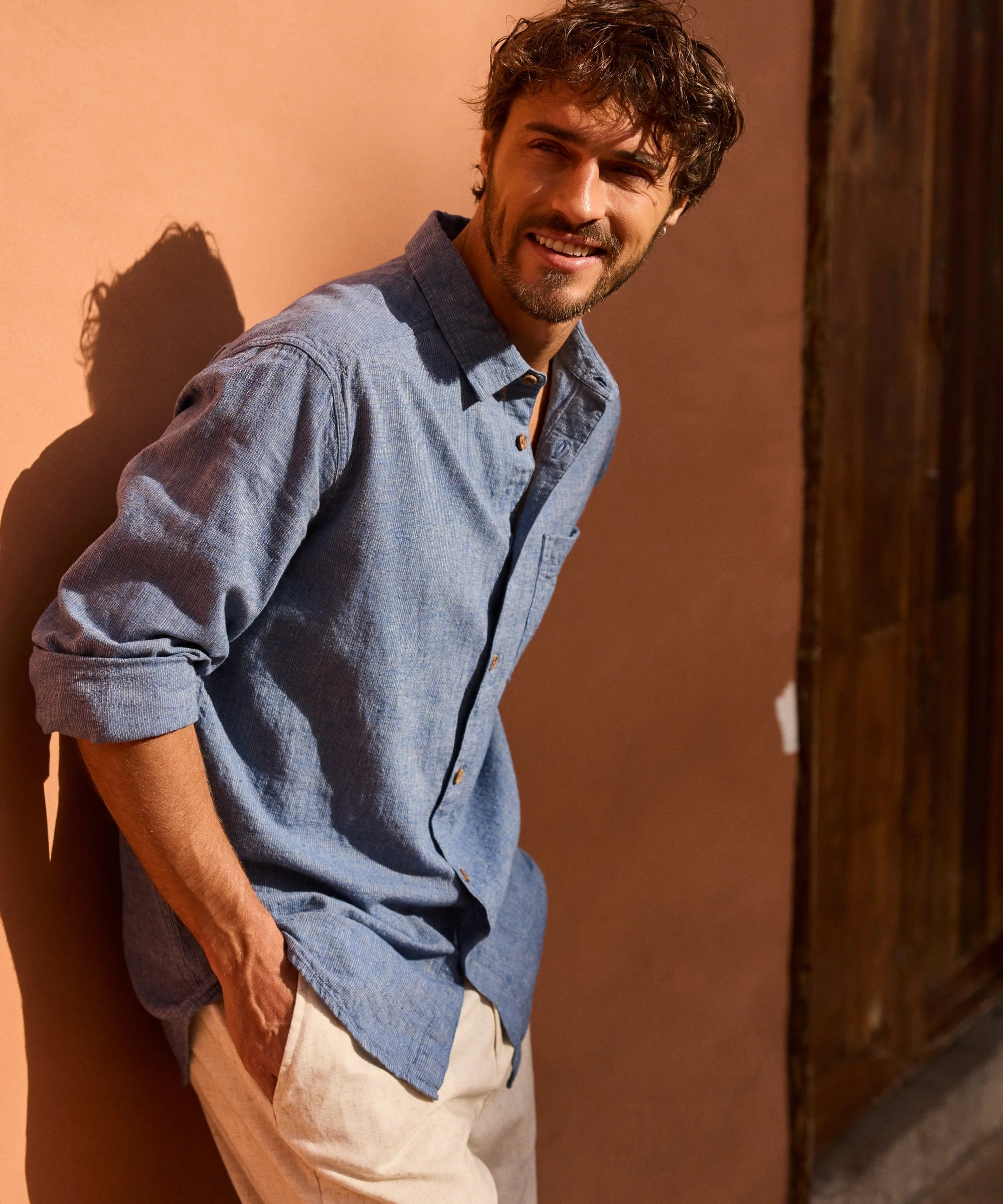 Habba Long Sleeve Shirt - Seaport Blue - Image 3
