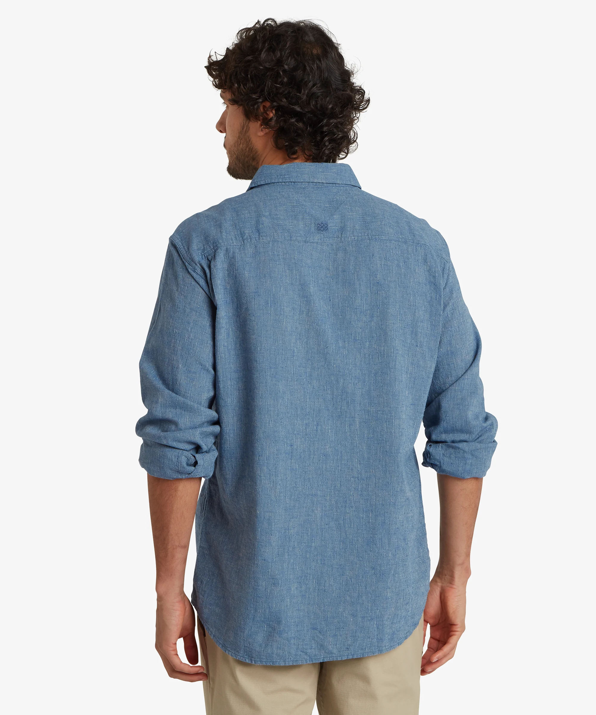Habba Long Sleeve Shirt - Seaport Blue - Image 8
