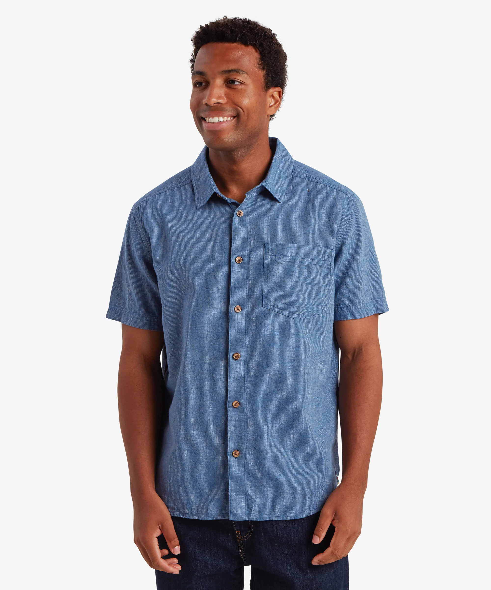 Habba Short Sleeve Shirt - Seaport Blue - Image 2