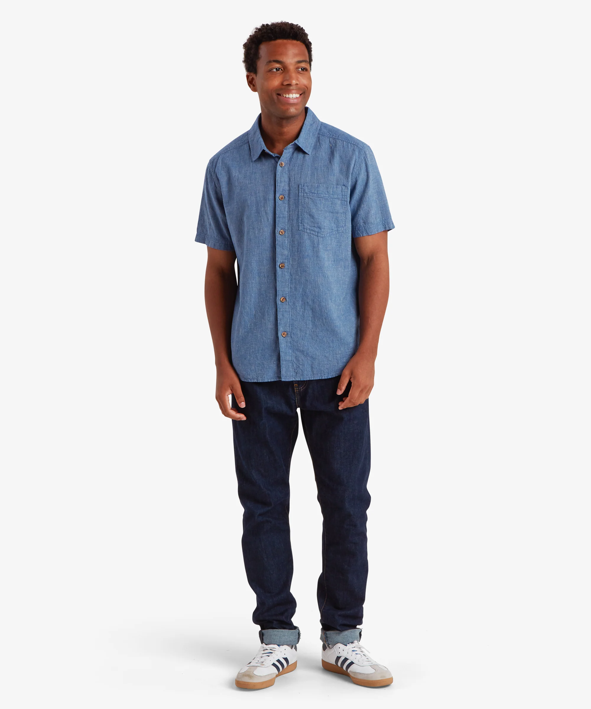 Habba Short Sleeve Shirt - Seaport Blue - Image 3