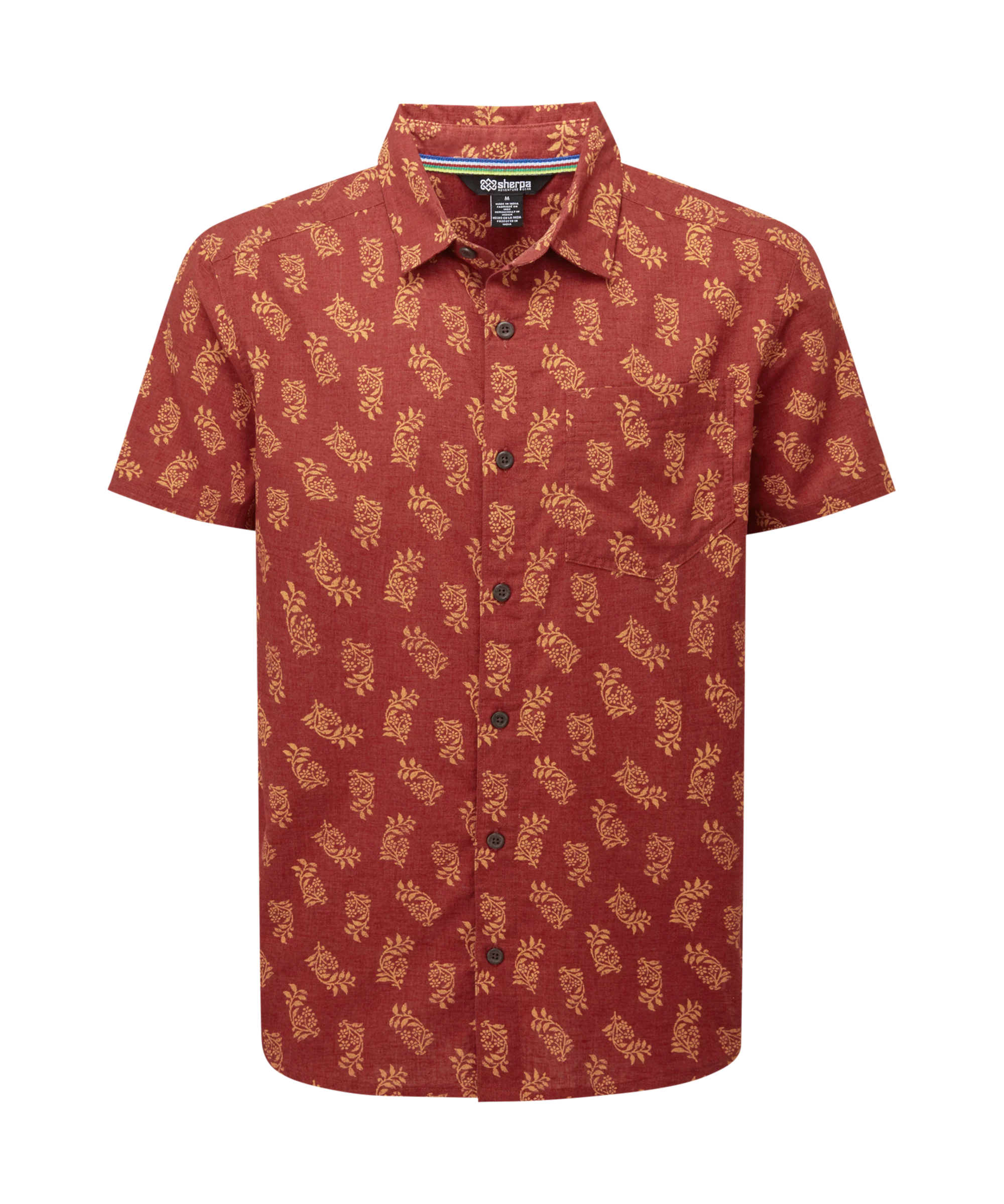 Indi Floral Short Sleeve Shirt - Clay Red