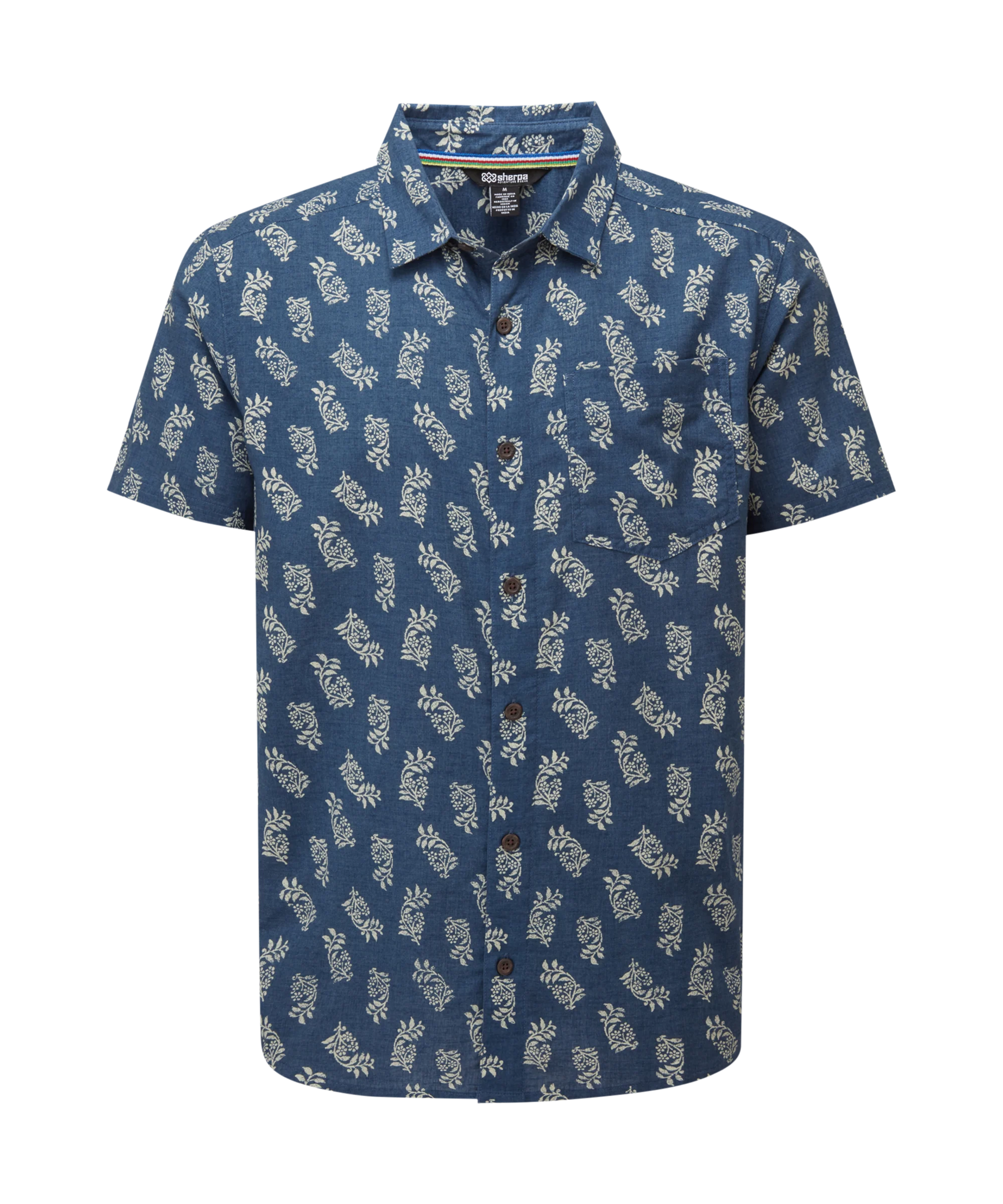 Indi Floral Short Sleeve Shirt - Rathee Blue