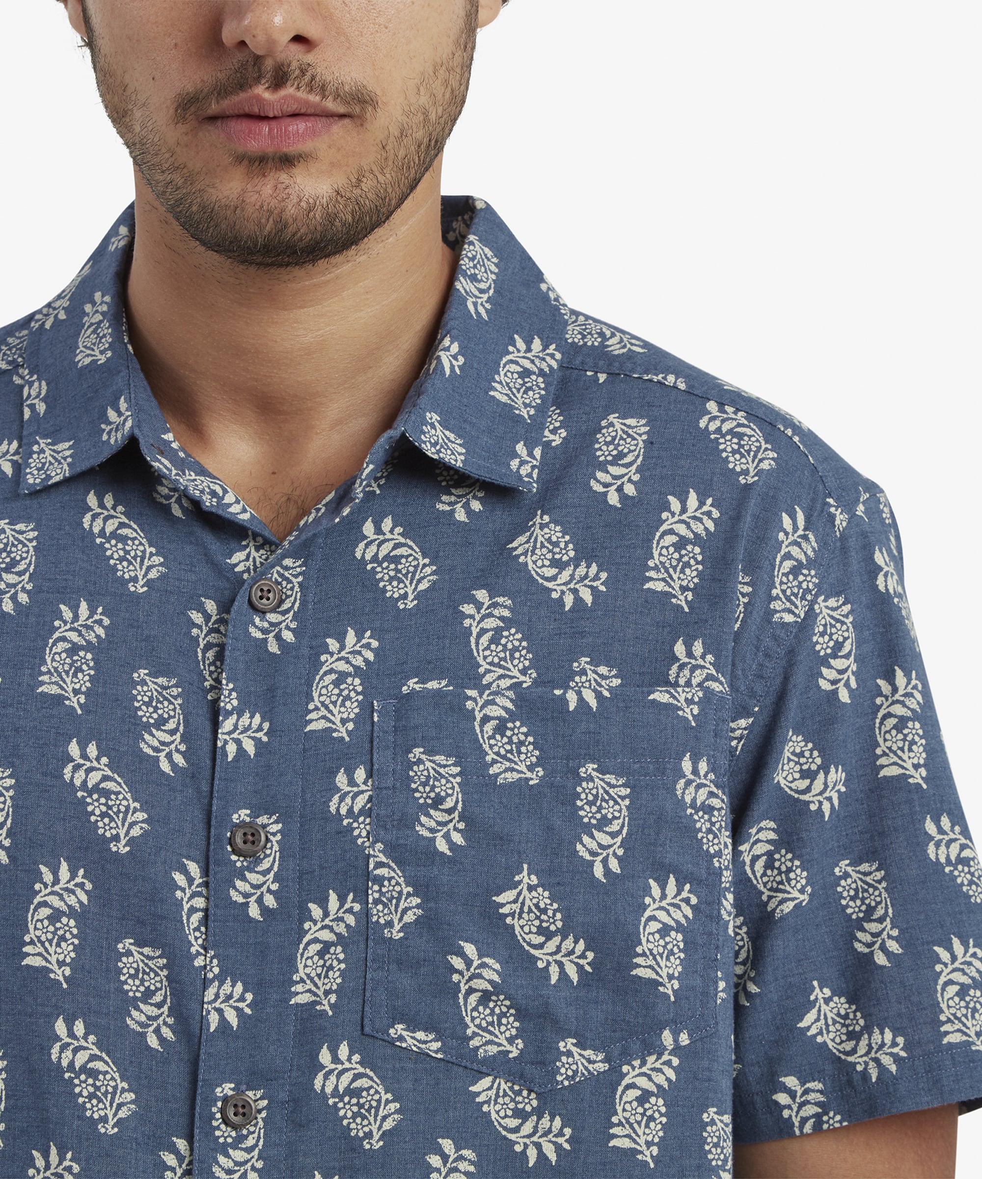Indi Floral Short Sleeve Shirt - Rathee Blue - Image 6
