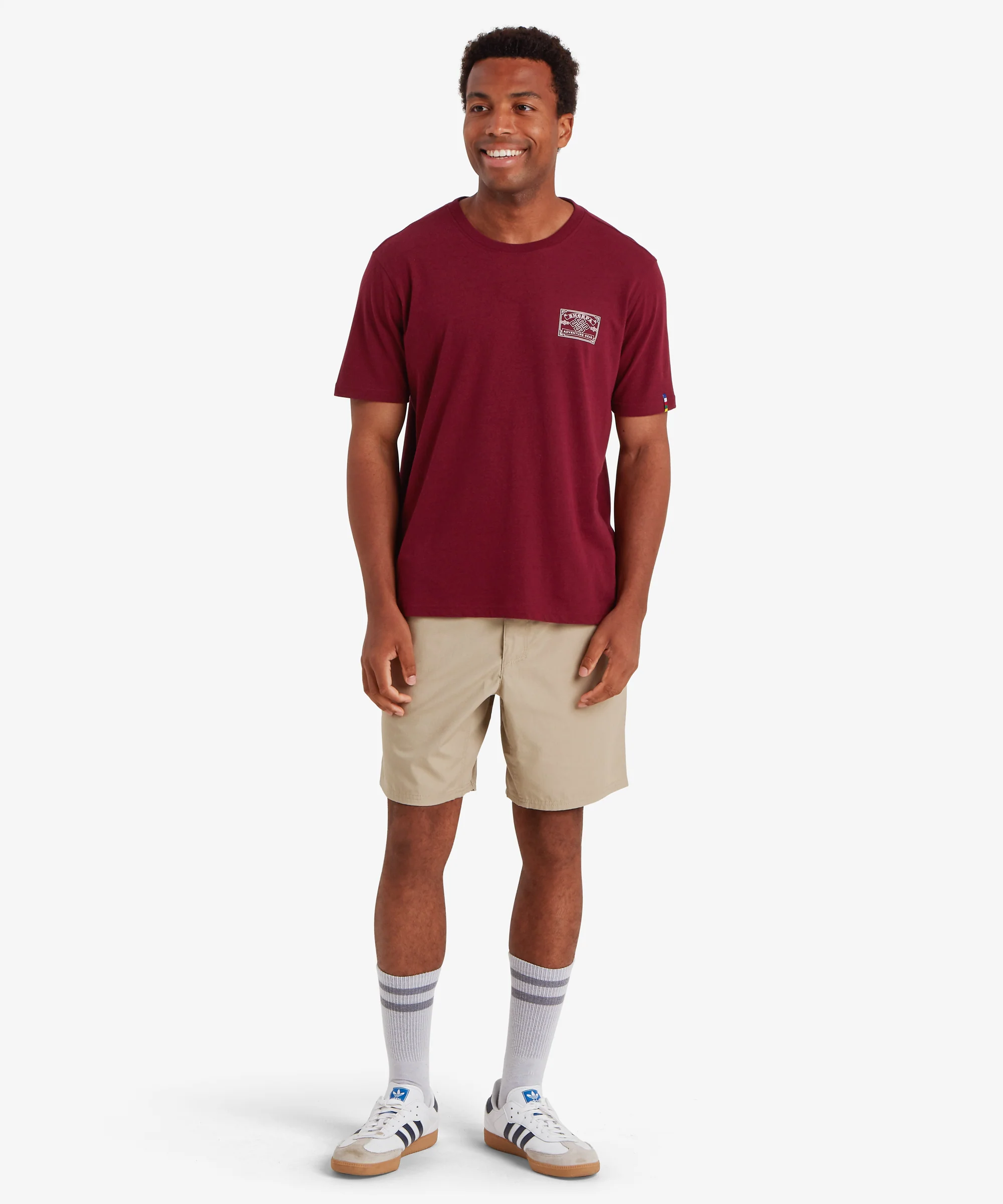 Jutnu Badge T-Shirt - Wine - Image 4