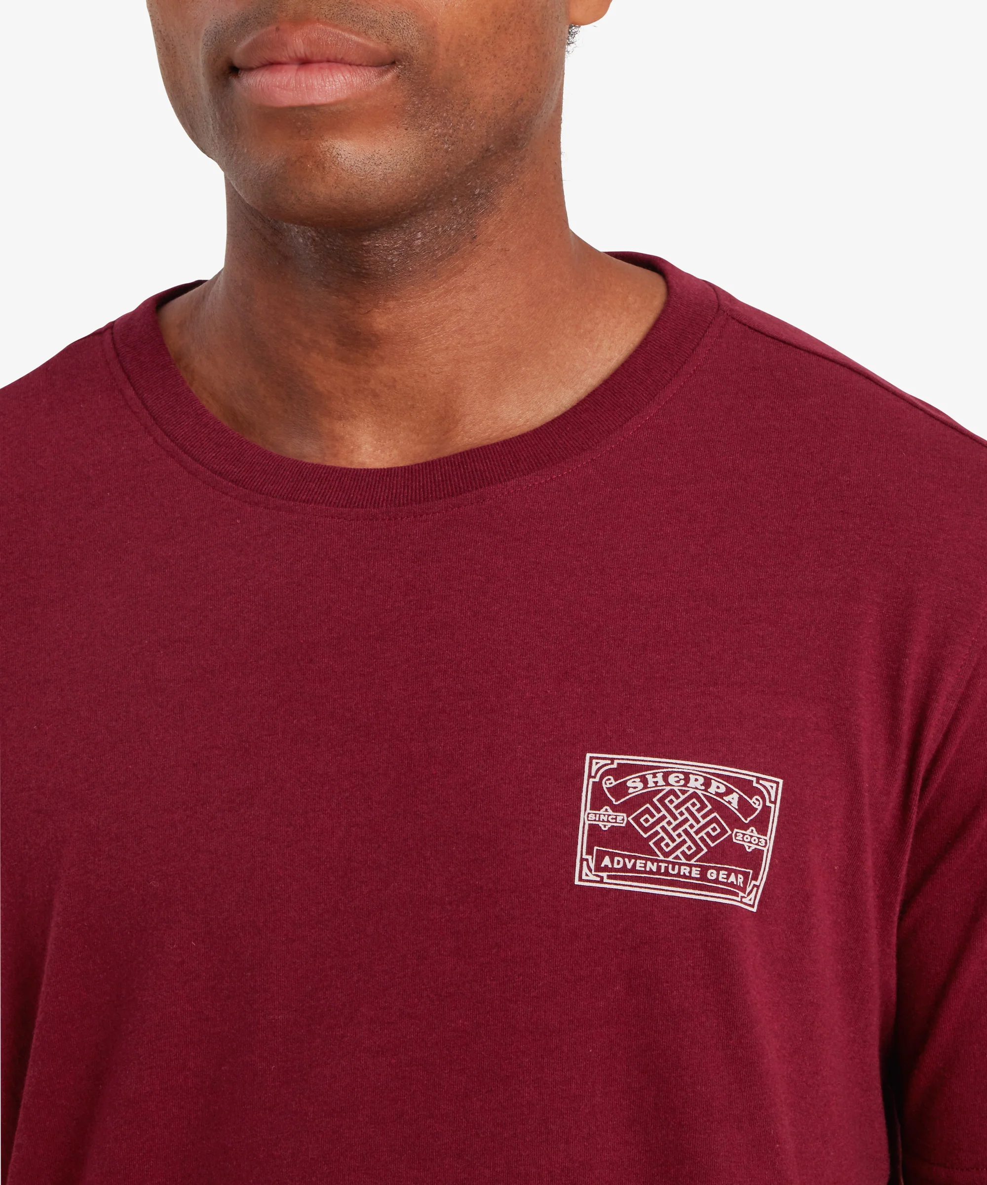 Jutnu Badge T-Shirt - Wine - Image 7