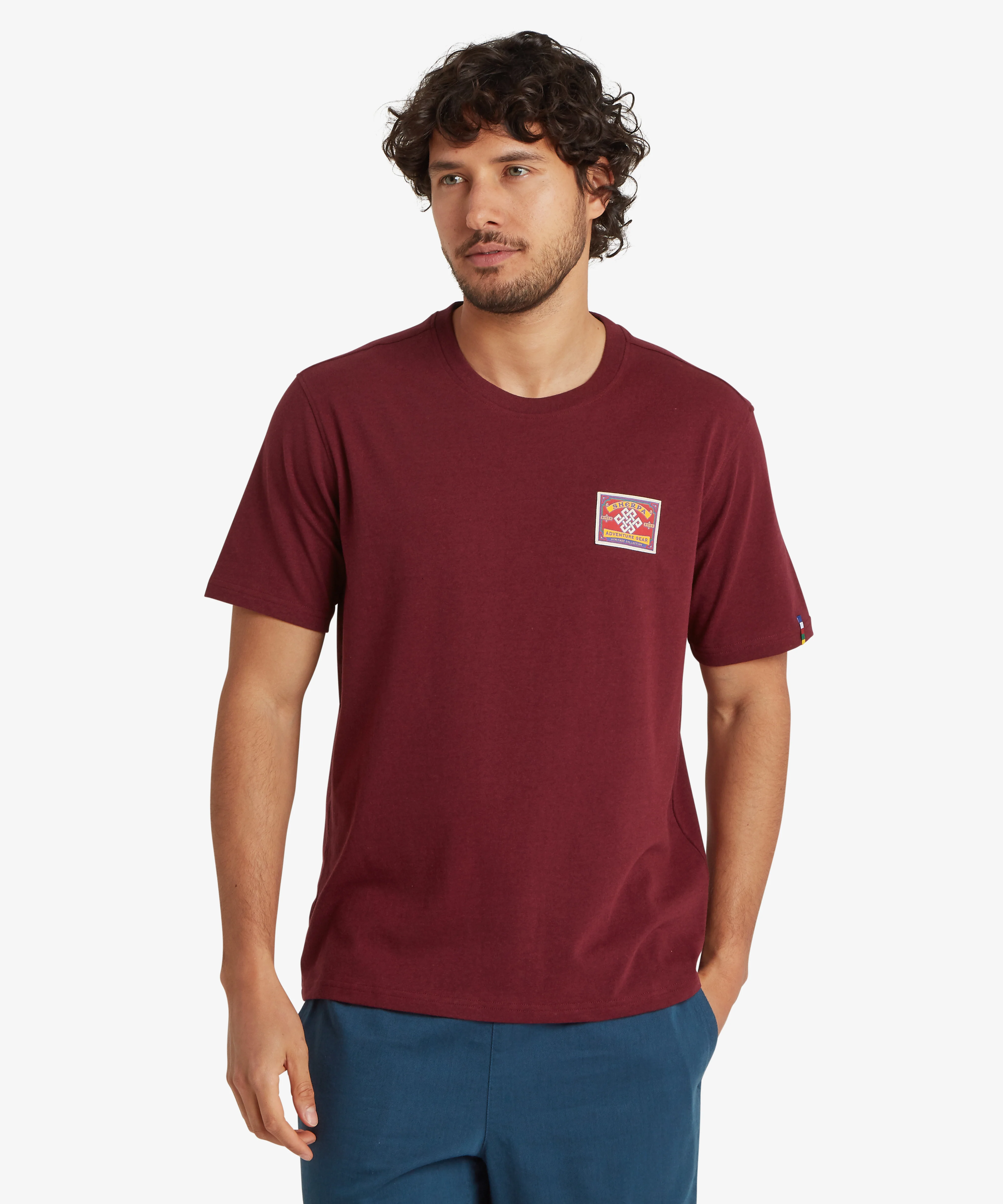 Jutnu Patch T-Shirt - Wine - Image 2