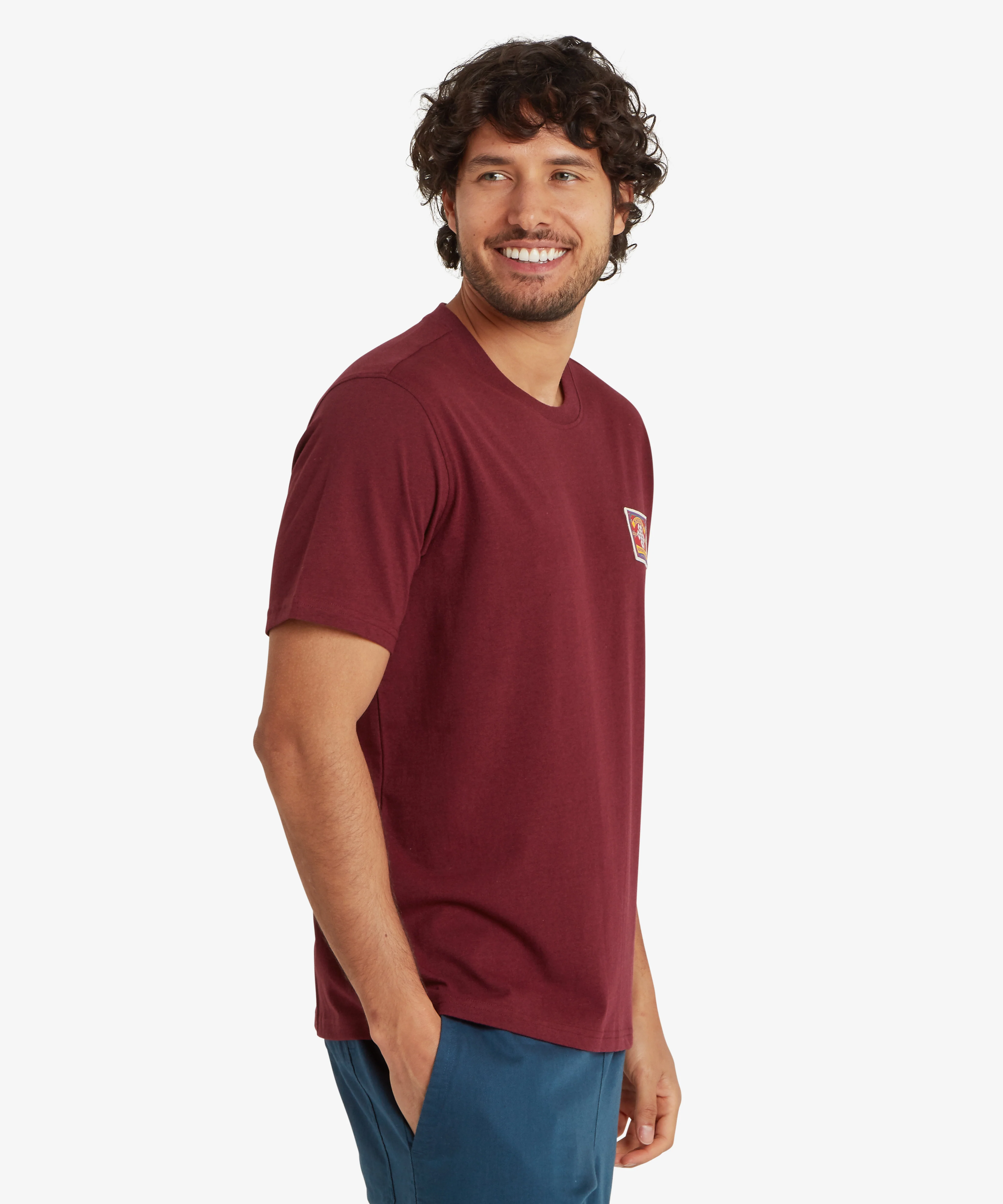 Jutnu Patch T-Shirt - Wine - Image 4