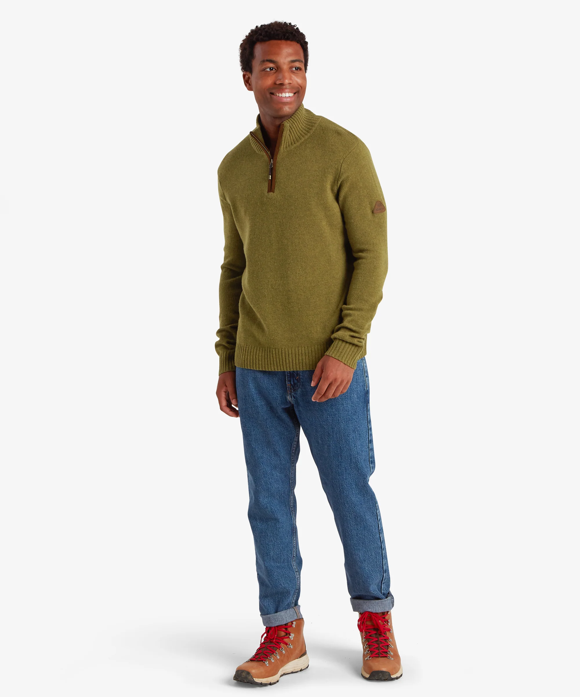 Kangtega Quarter Zip Sweater - Moss - Image 3