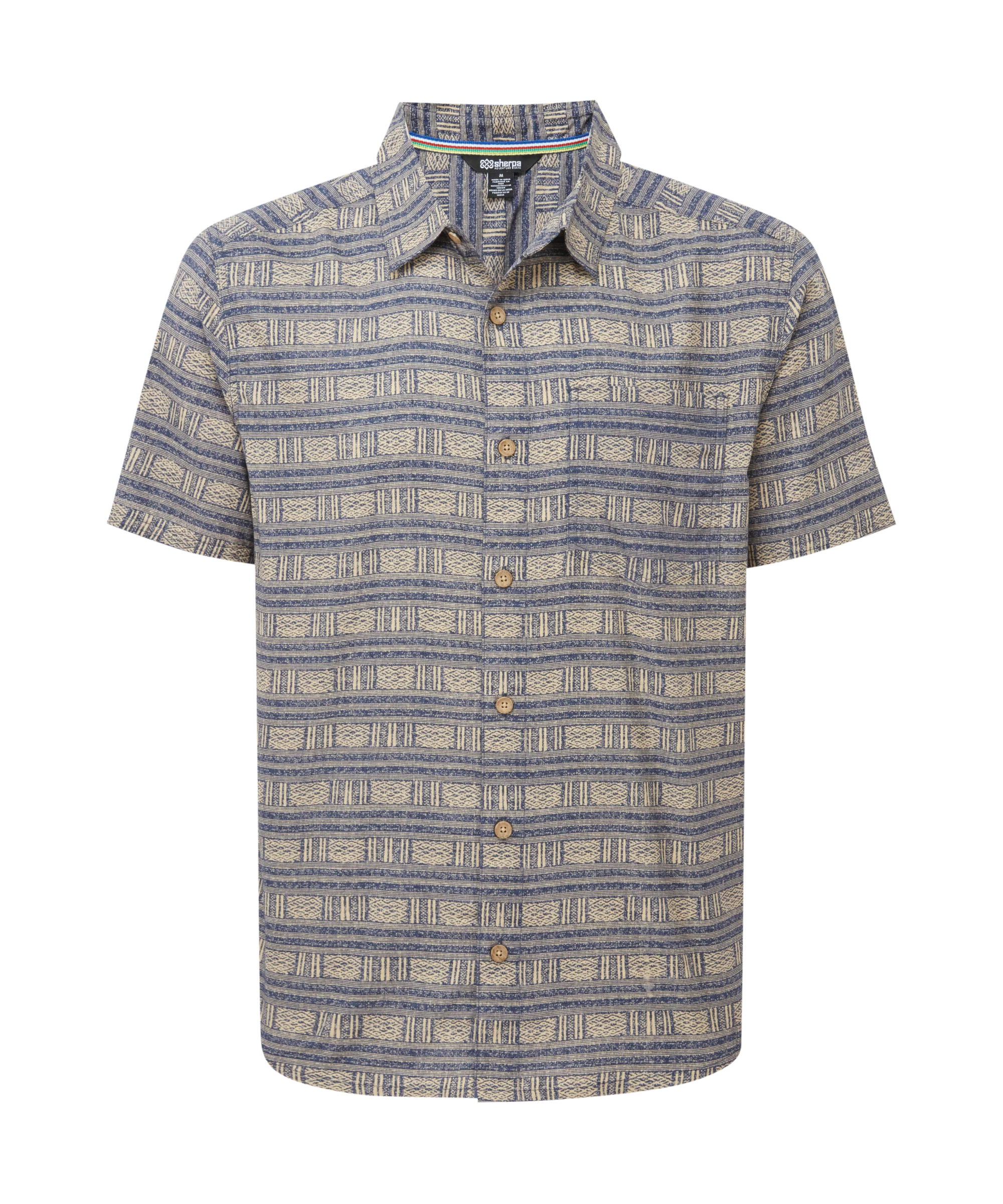 Khumbu Weave Short Sleeve Shirt - Rathee Blue