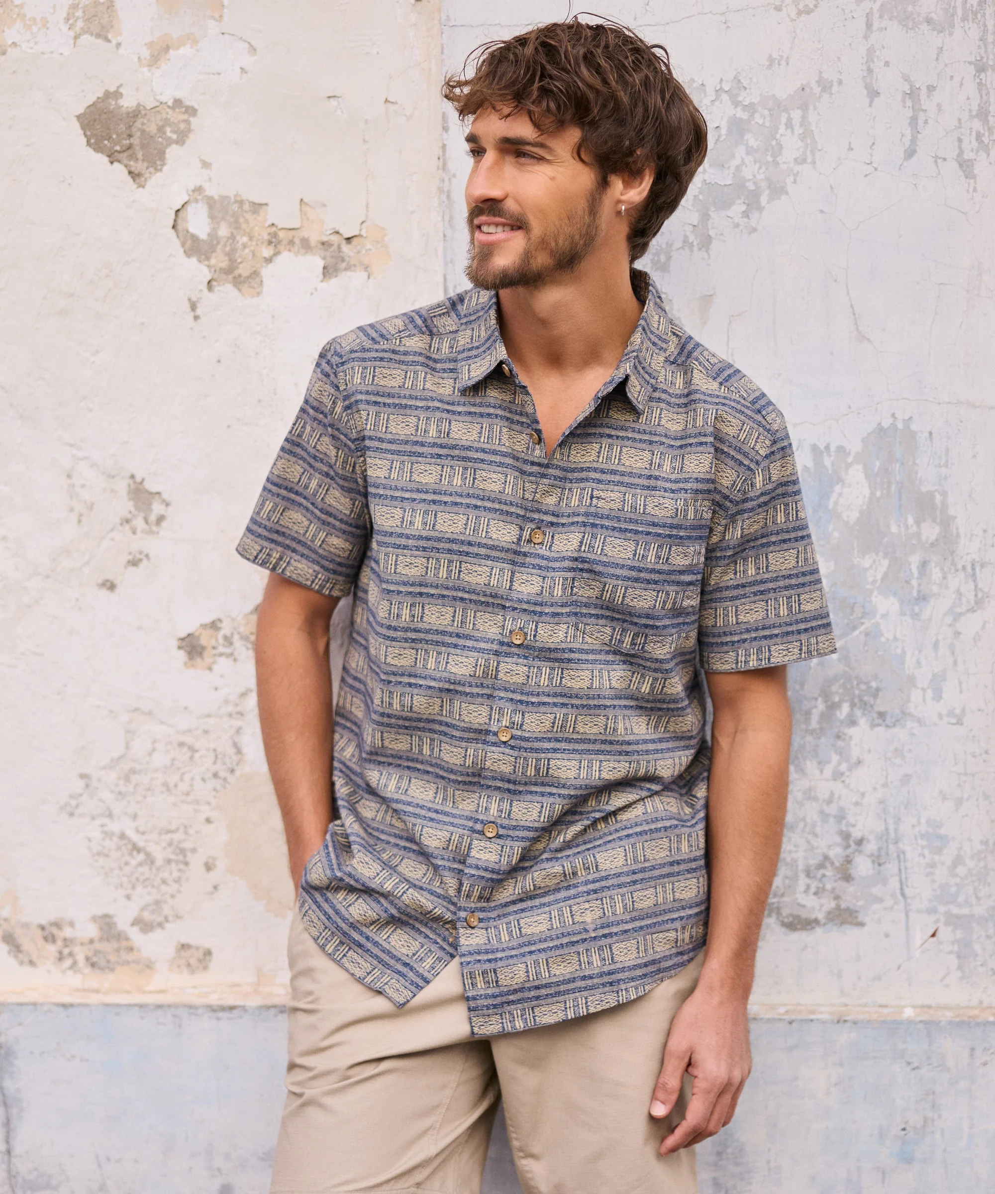 Khumbu Weave Short Sleeve Shirt - Rathee Blue - Image 2