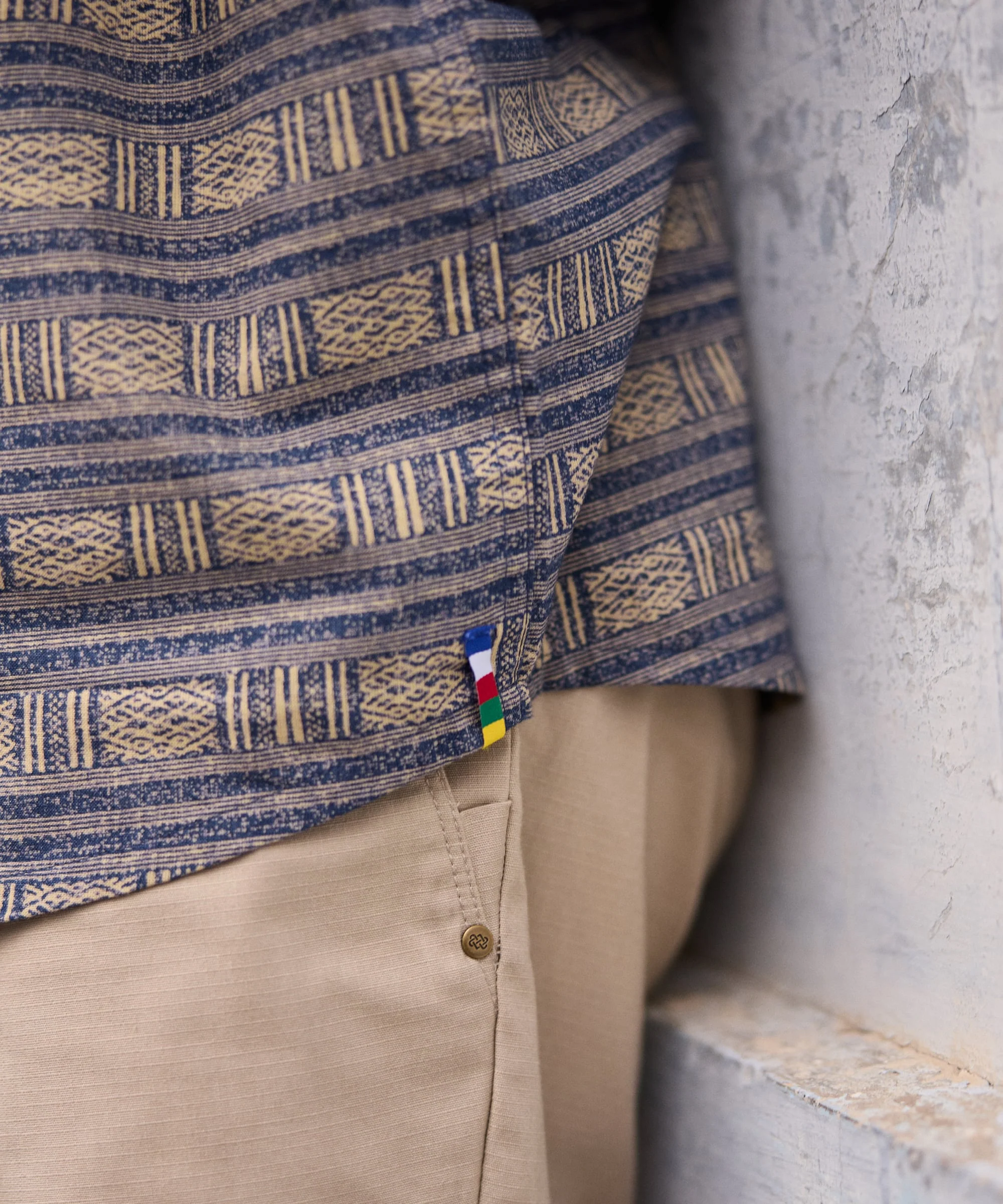 Khumbu Weave Short Sleeve Shirt - Rathee Blue - Image 5