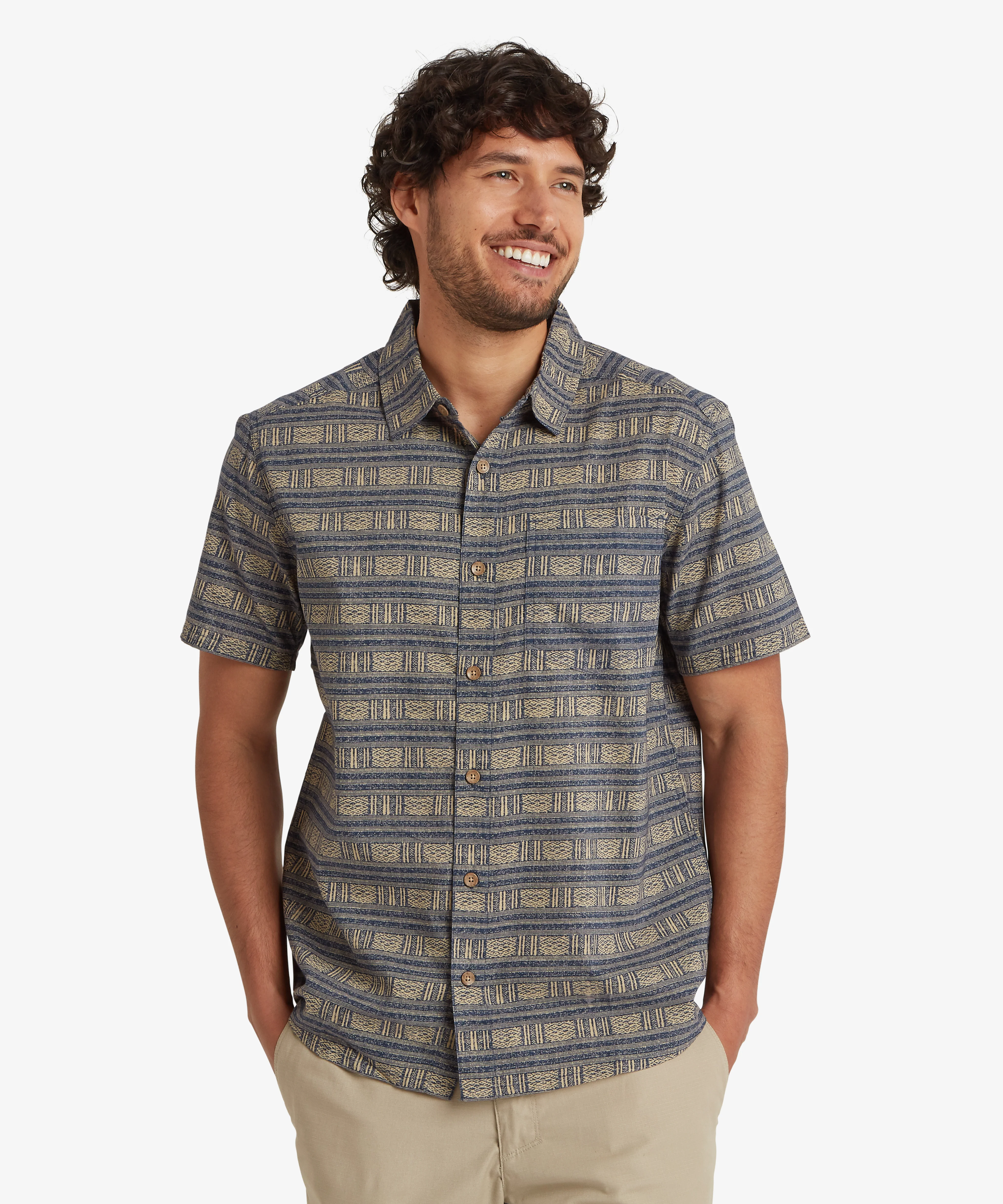 Khumbu Weave Short Sleeve Shirt - Rathee Blue - Image 6
