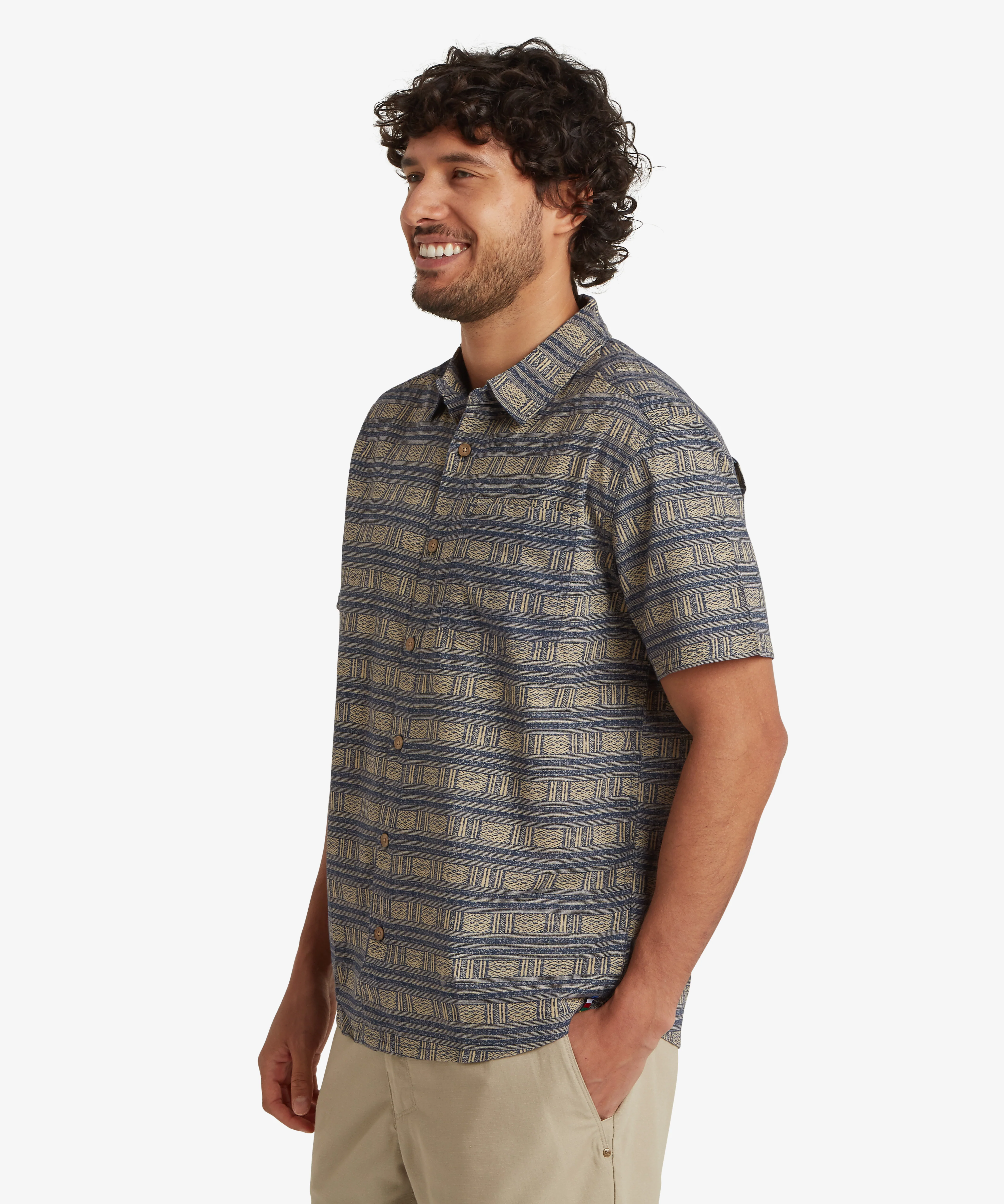 Khumbu Weave Short Sleeve Shirt - Rathee Blue - Image 7