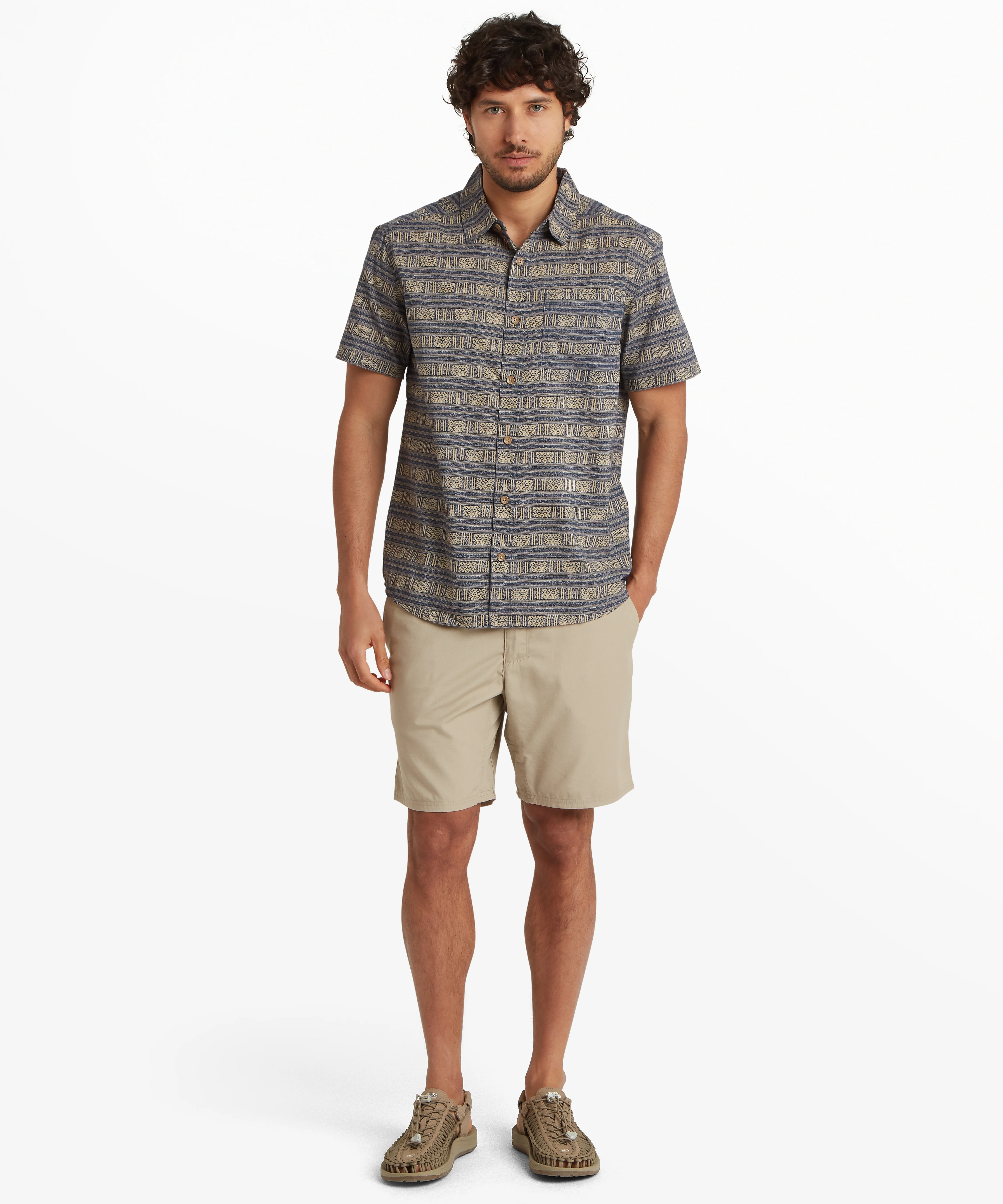 Khumbu Weave Short Sleeve Shirt - Rathee Blue - Image 9