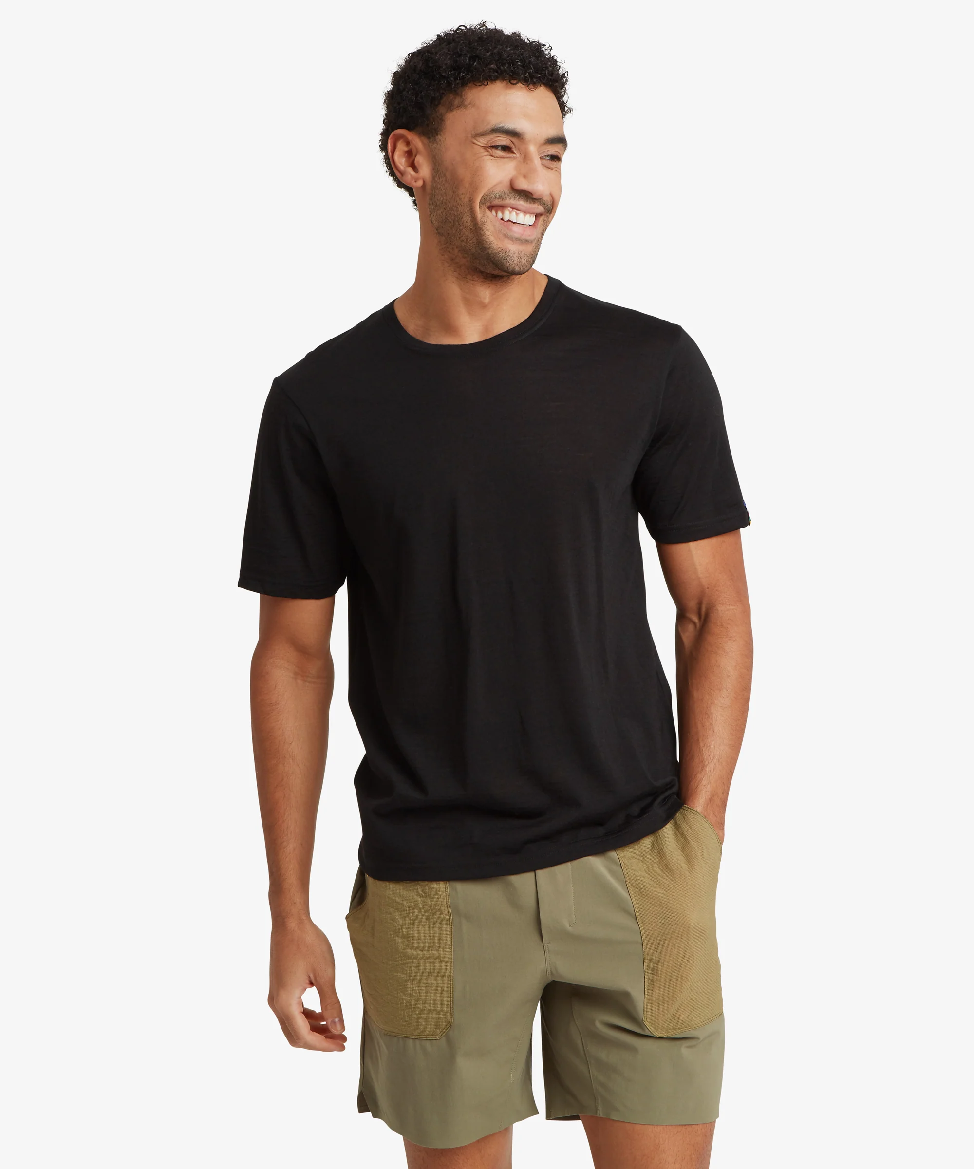 Nanda Merino Short Sleeve T-Shirt - Black - Image 2