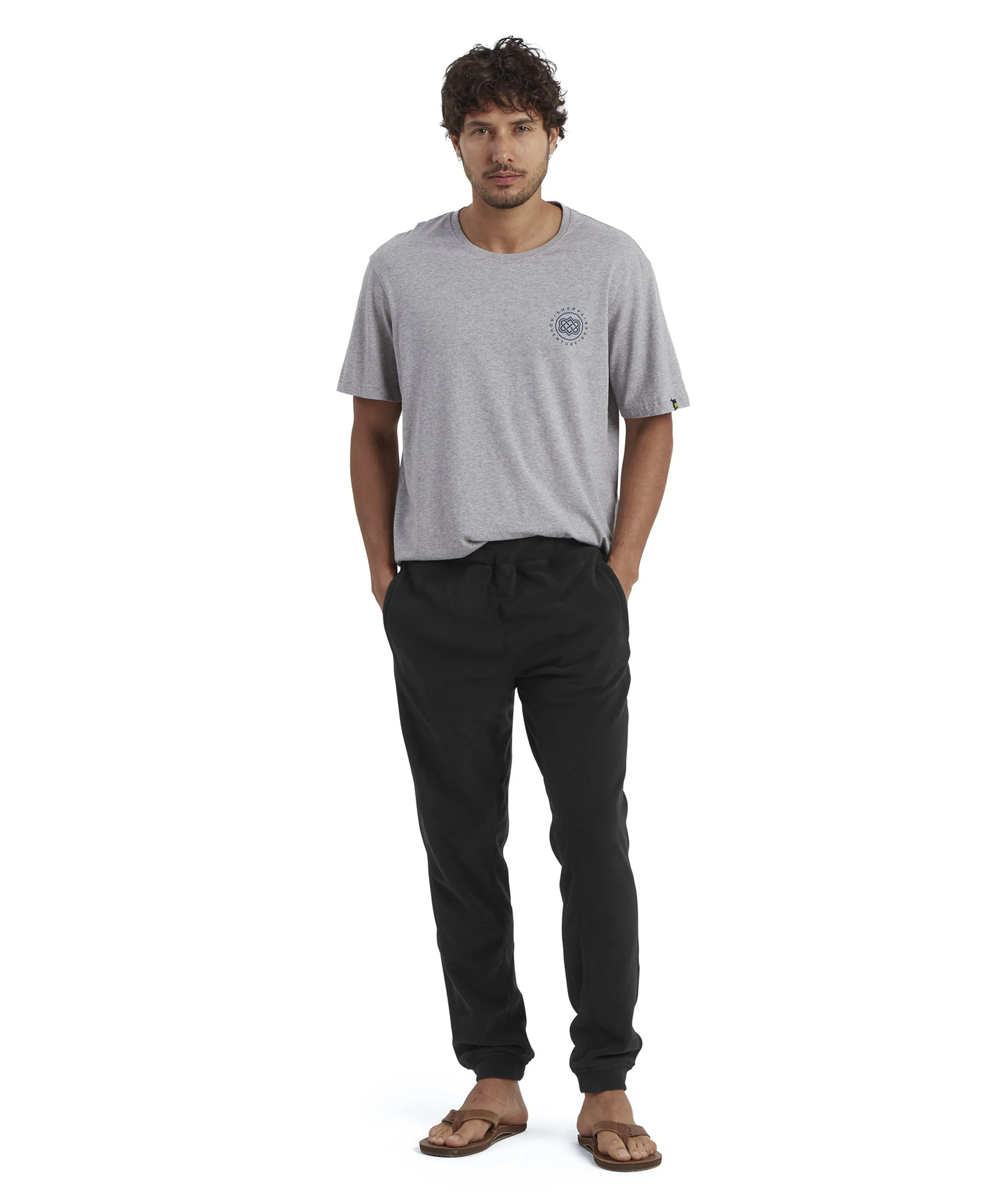 Rolpa Eco Fleece Jogger - Black - Image 3