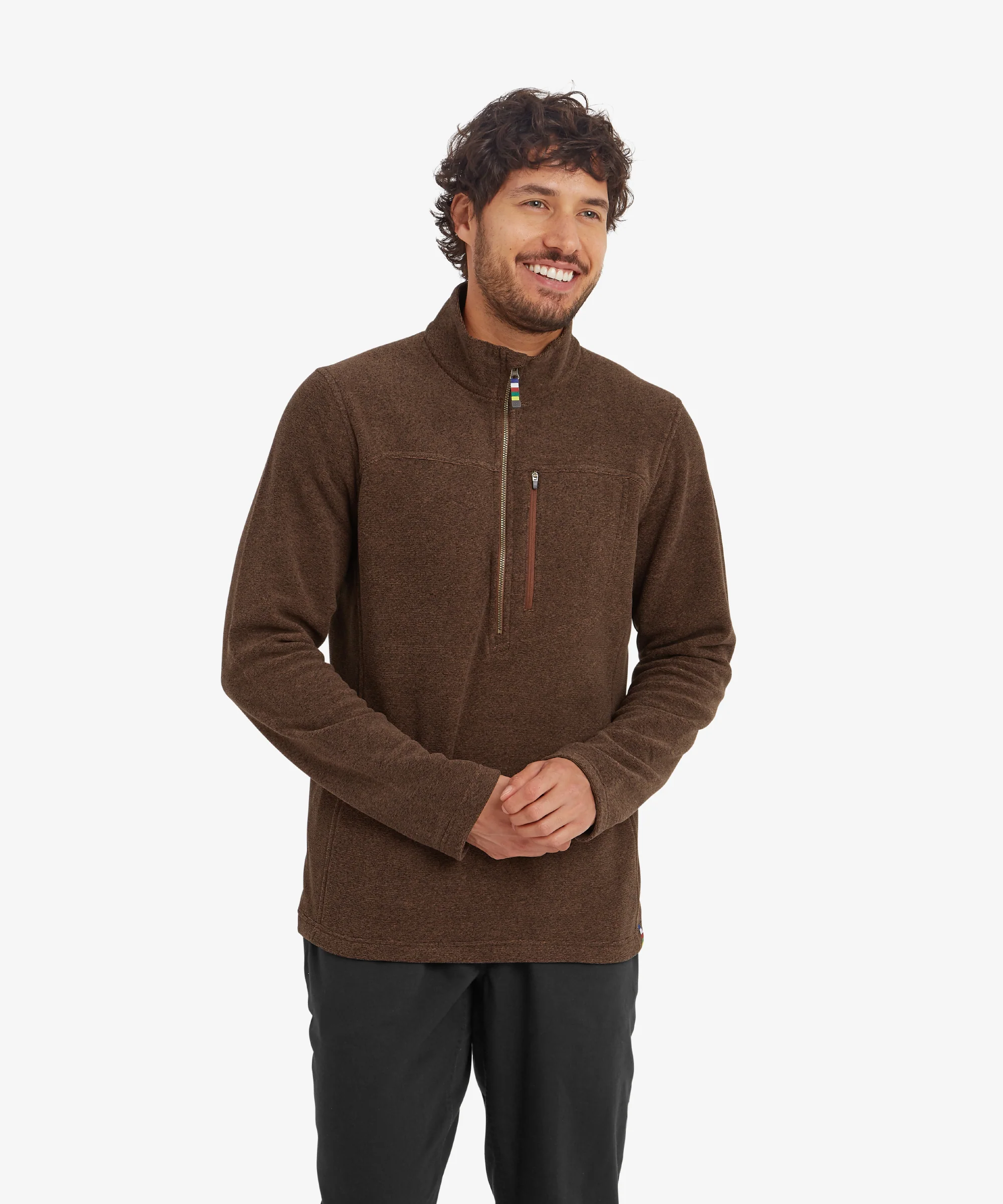 Rolpa Eco Quarter Zip Fleece - Cappuccino - Image 2