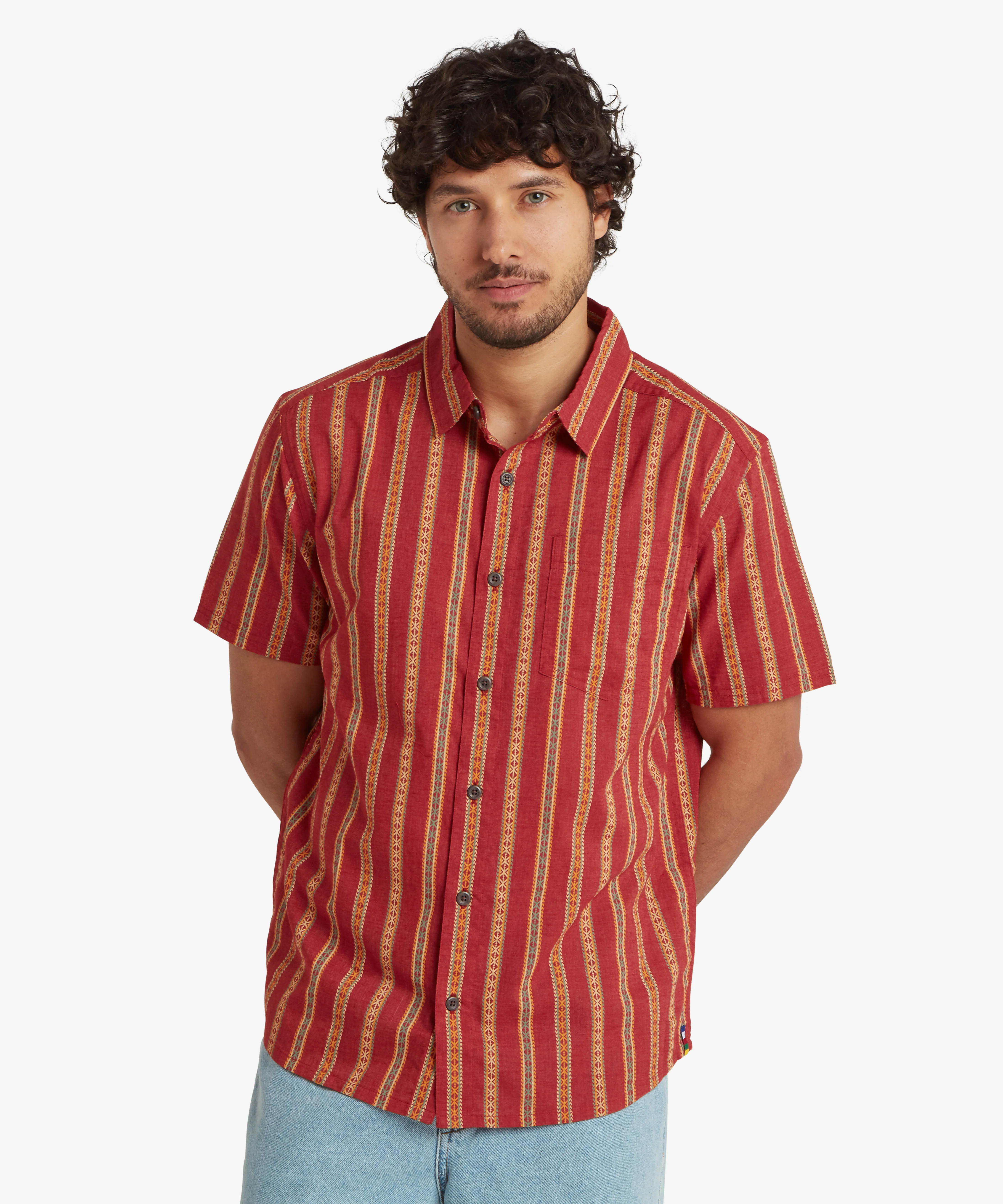 Rupa Short Sleeve Shirt - Rust - Image 6