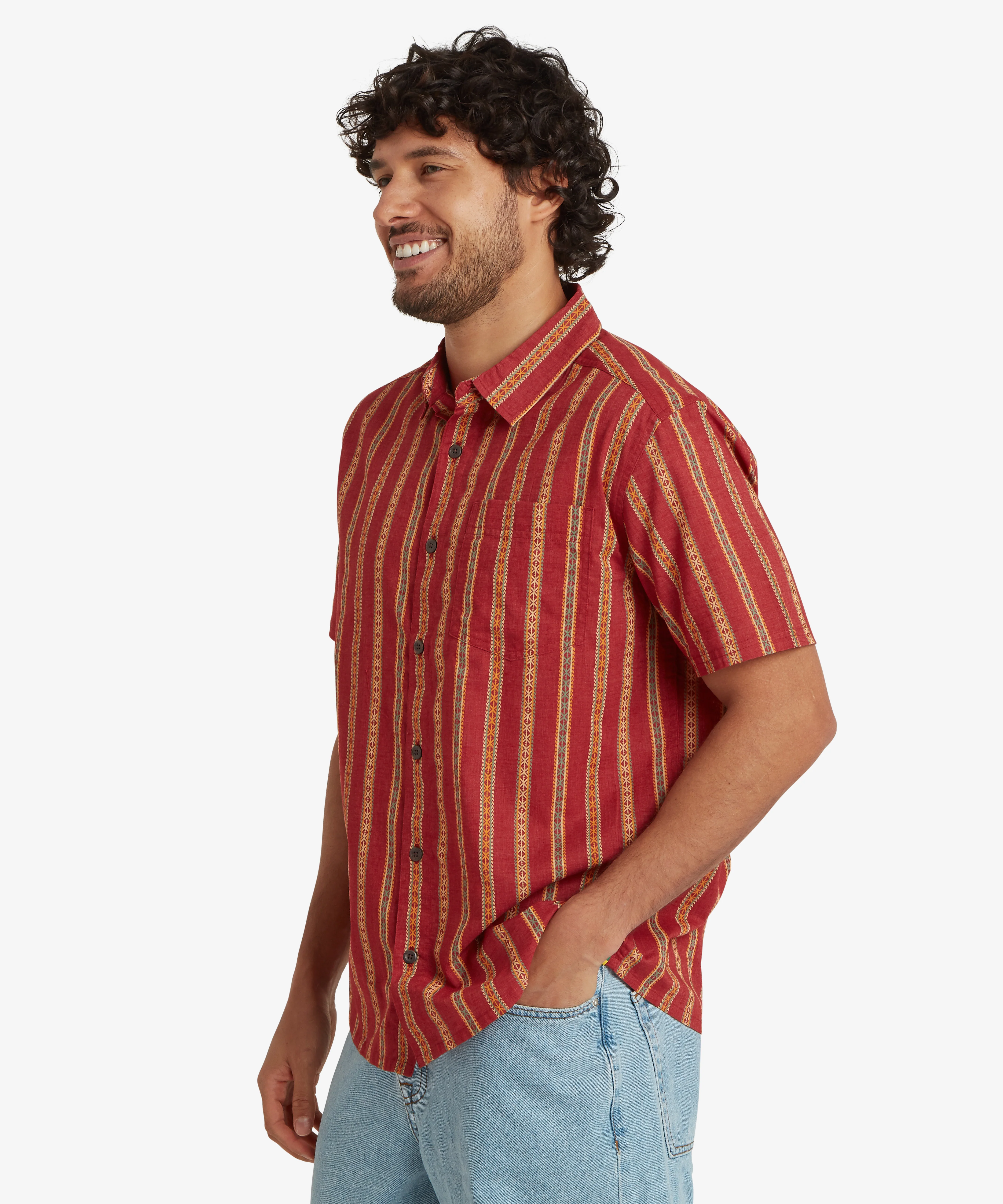 Rupa Short Sleeve Shirt - Rust - Image 7