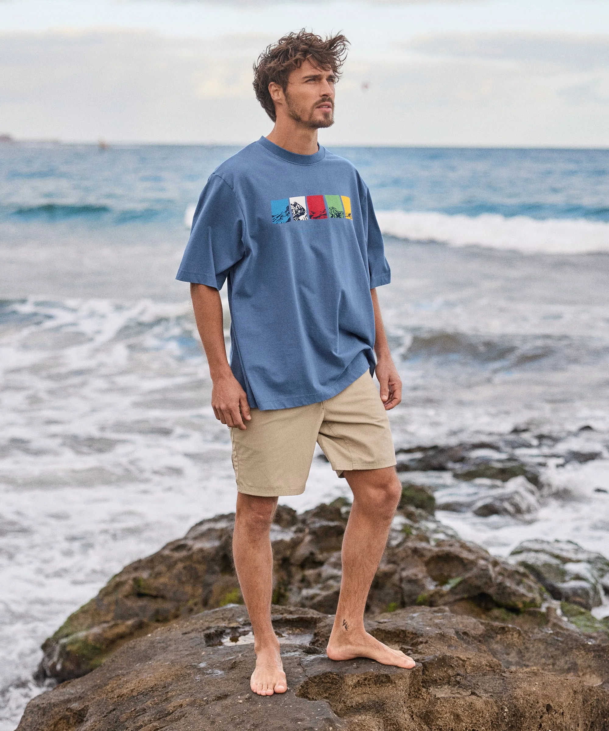 Tarcho Mountain T-Shirt - Vintage Blue - Image 3